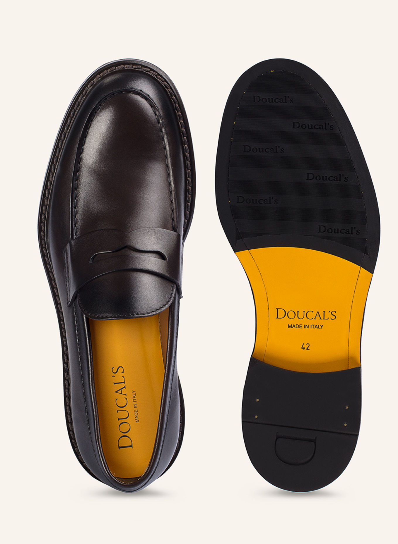 DOUCAL'S Mokassins SIENA: BRAUN