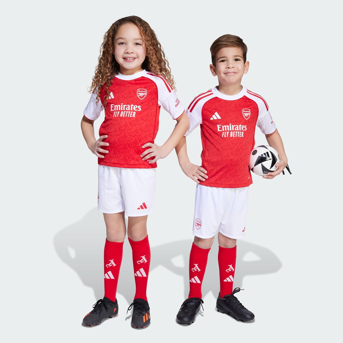 adidas FC Arsenal 25/26 Kids Mini-Heimausrüstung: ROT/ WEISS