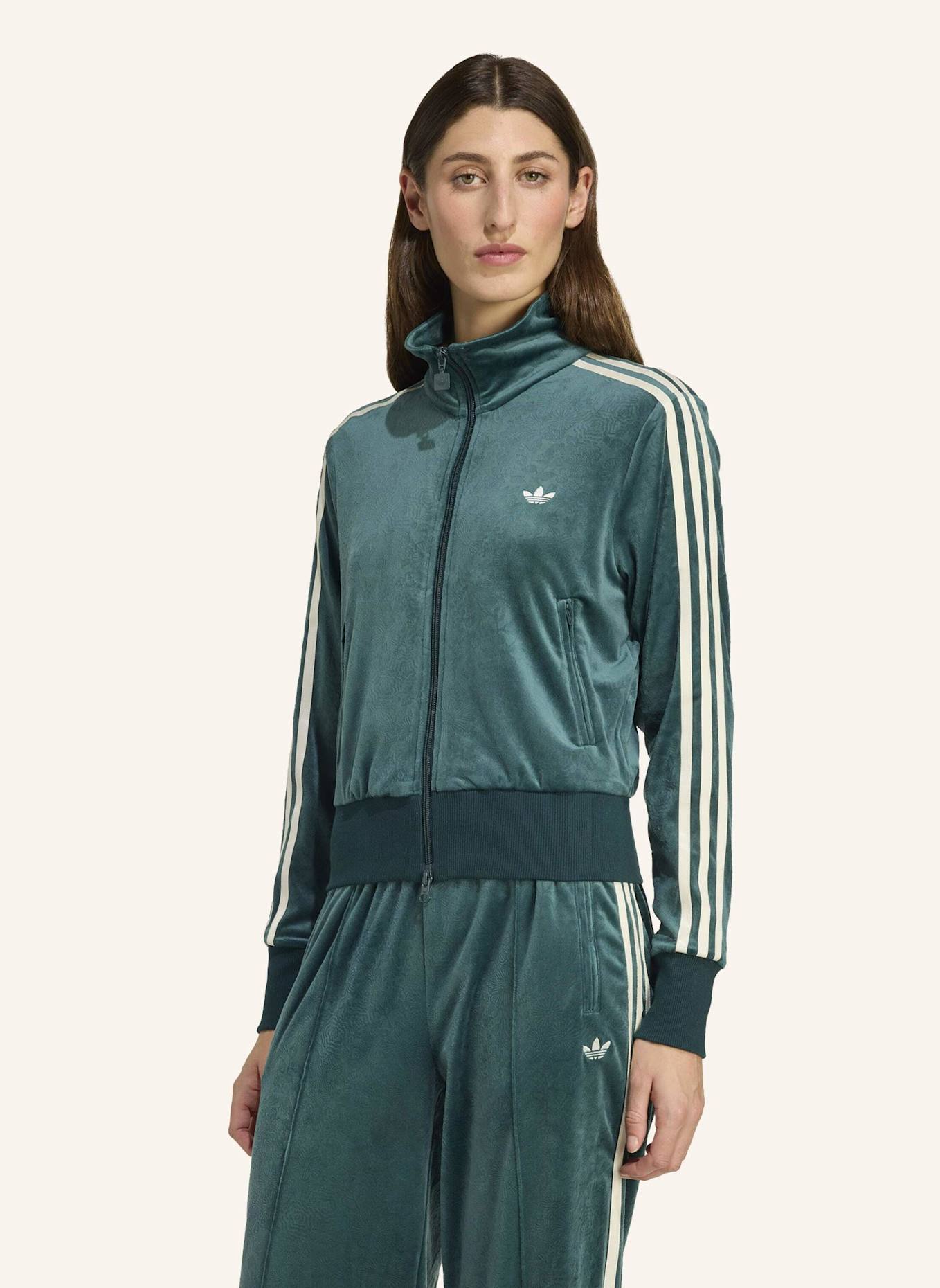 adidas Originals ADIDAS ORIGINALS X LIBERTY LONDON FIREBIRD ORIGINALS JACKE, GEPRÄGTER SAMT: GRÜN