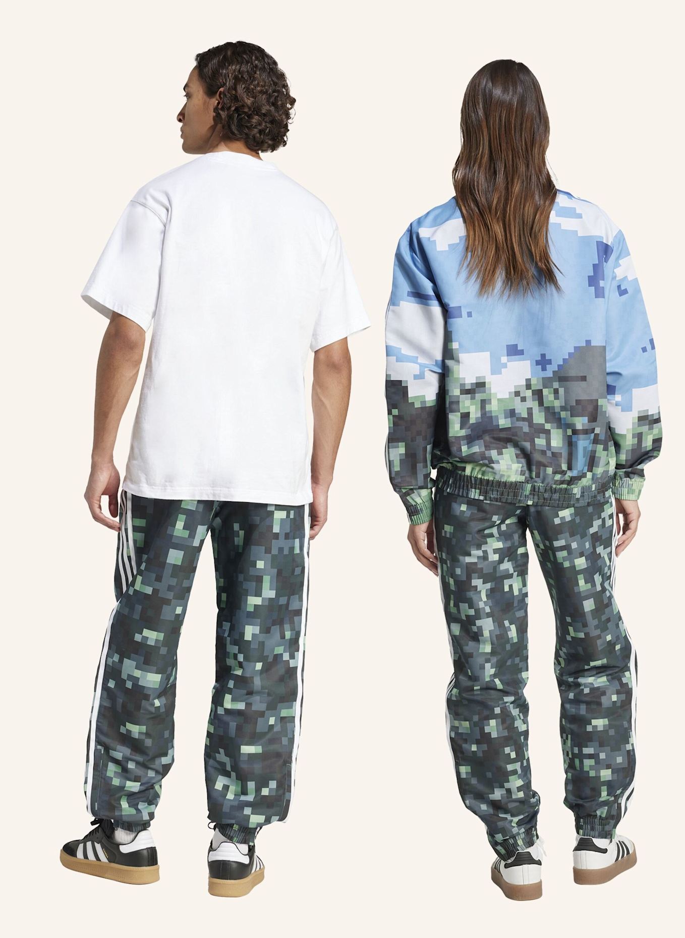 adidas Originals ADIDAS ORIGINALS X MINECRAFT TRAININGSHOSE: SILBER/ GRÜN/ SCHWARZ