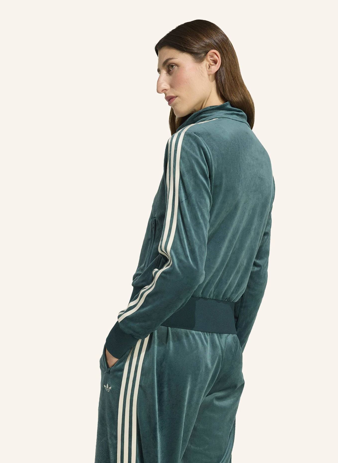 adidas Originals ADIDAS ORIGINALS X LIBERTY LONDON FIREBIRD ORIGINALS JACKE, GEPRÄGTER SAMT: GRÜN