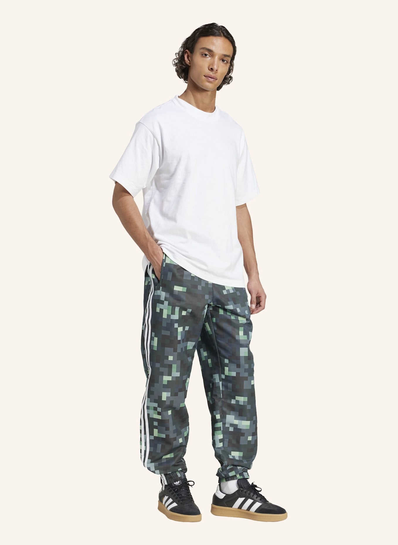 adidas Originals ADIDAS ORIGINALS X MINECRAFT TRAININGSHOSE: SILBER/ GRÜN/ SCHWARZ