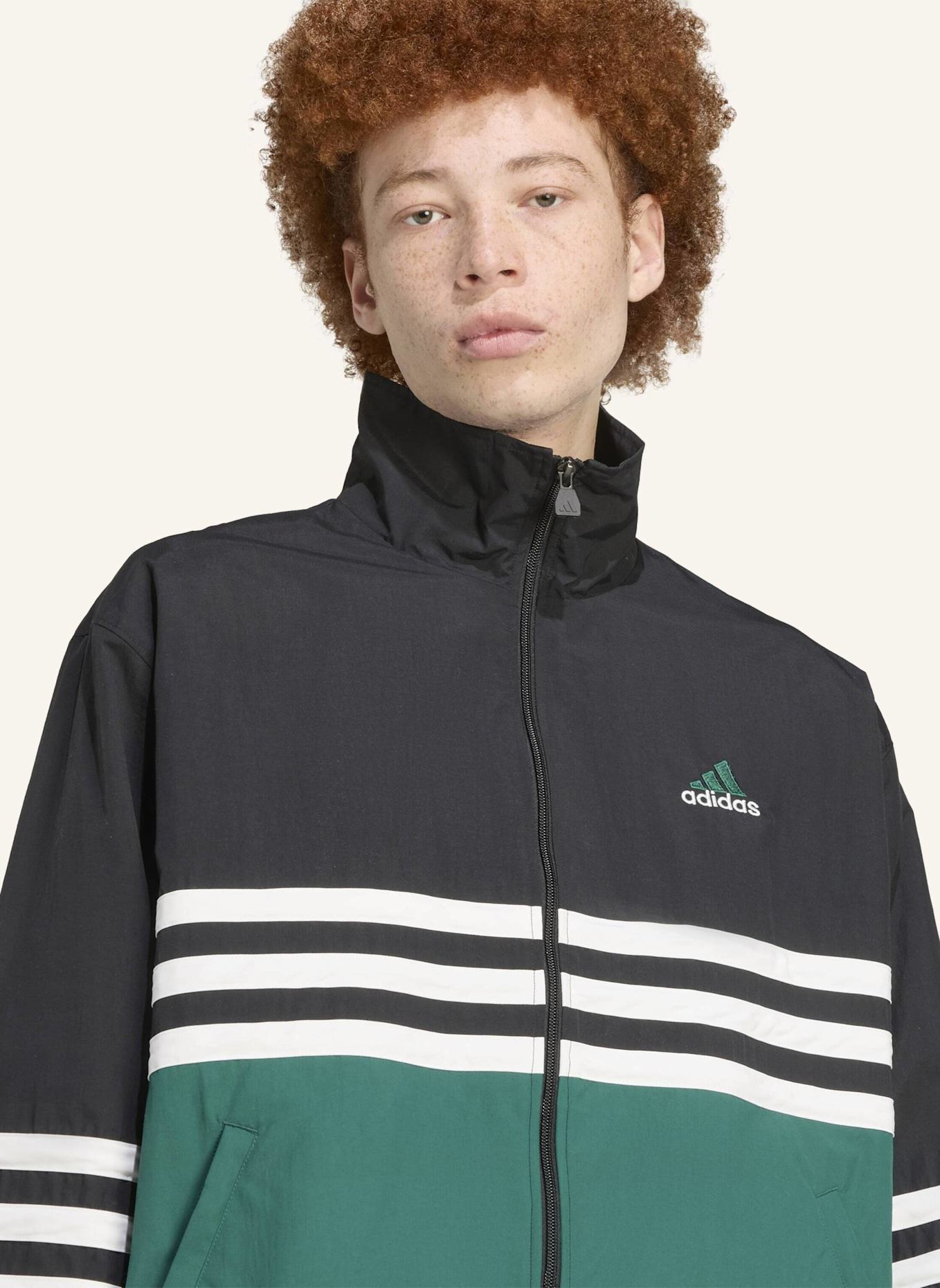 adidas Originals ARCHIVE TRAININGSJACKE: SCHWARZ/ GRÜN