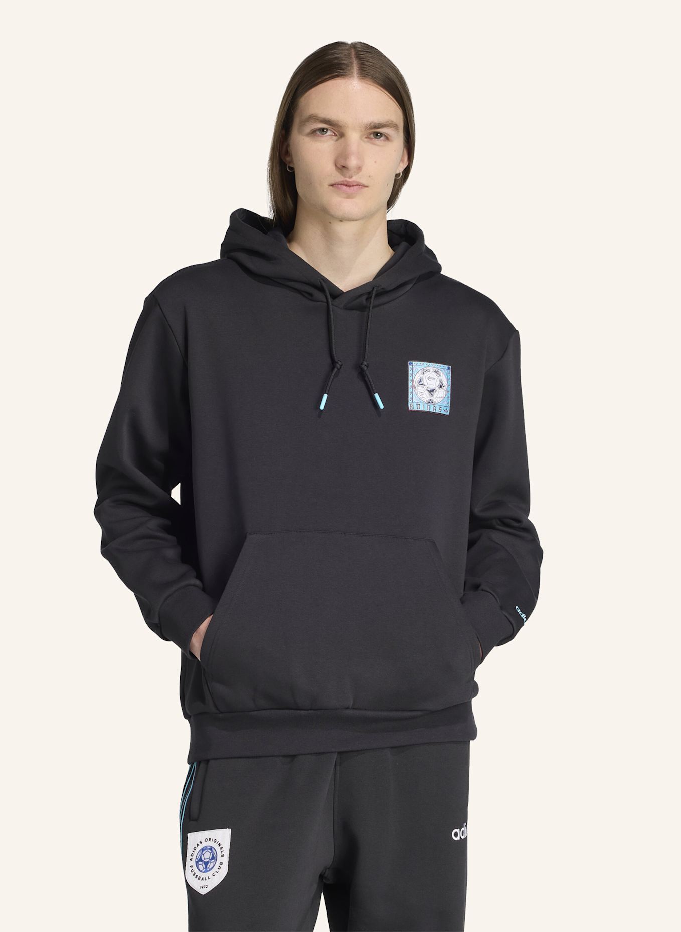 adidas Originals GRAPHIC HOODIE: SCHWARZ