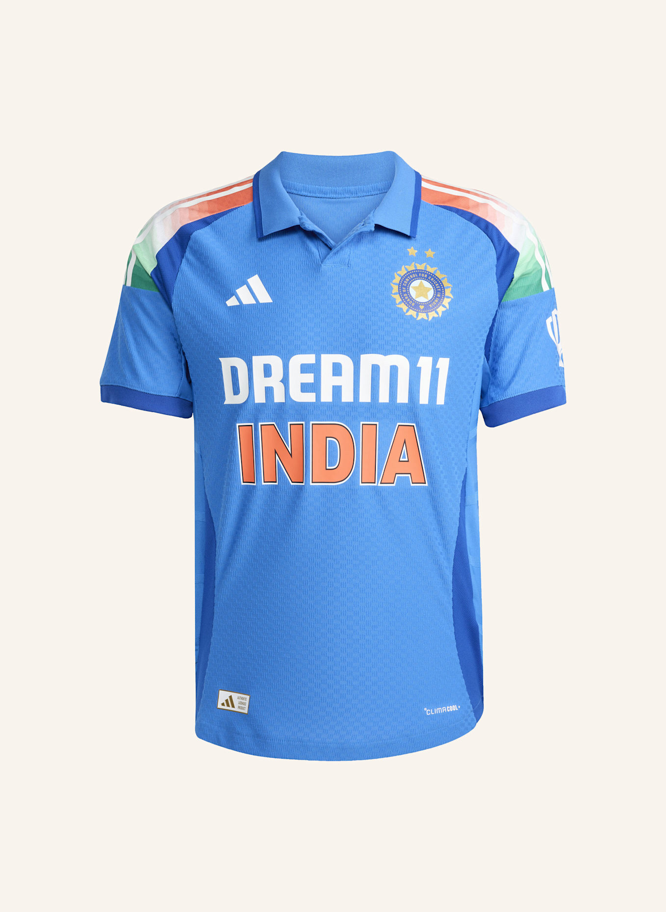 adidas INDIEN CRICKET ONE DAY INTERNATIONAL TRIKOT: BLAU
