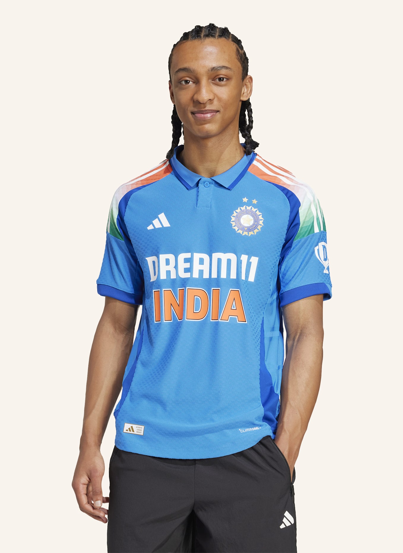 adidas INDIEN CRICKET ONE DAY INTERNATIONAL TRIKOT: BLAU