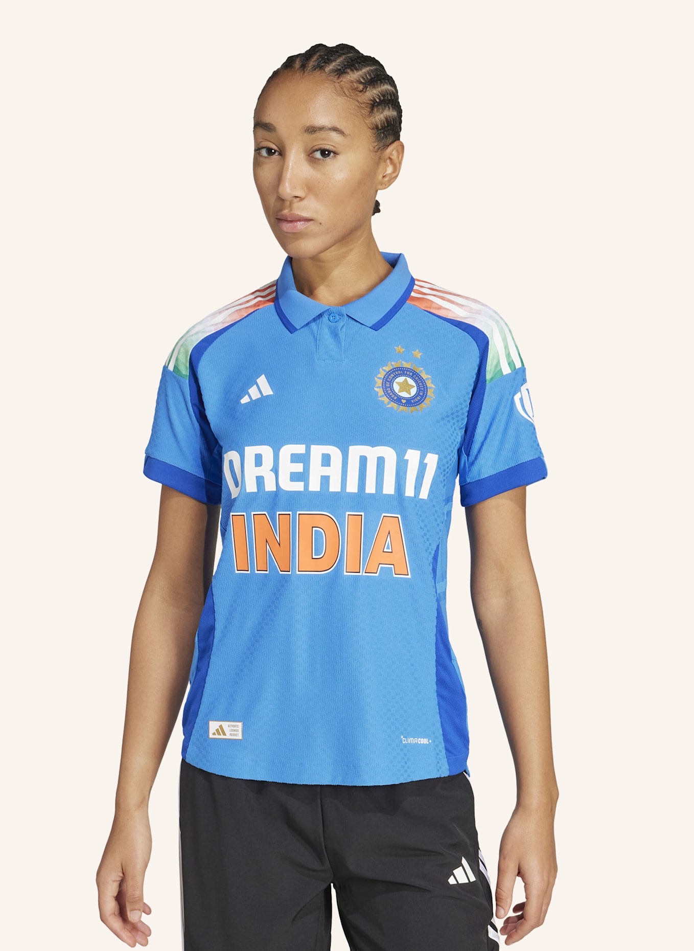 adidas INDIEN CRICKET ONE DAY INTERNATIONAL TRIKOT: BLAU