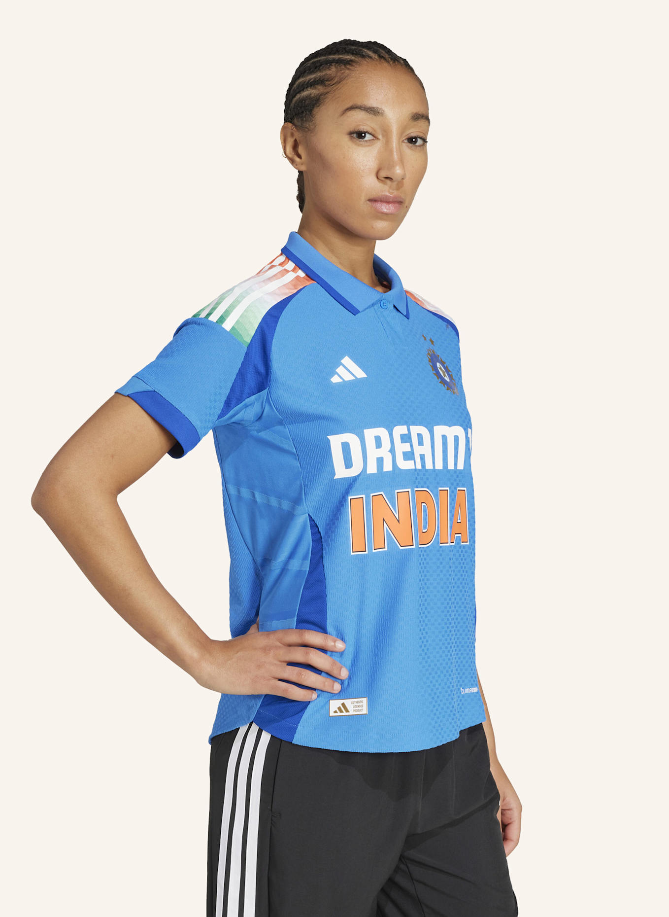 adidas INDIEN CRICKET ONE DAY INTERNATIONAL TRIKOT: BLAU
