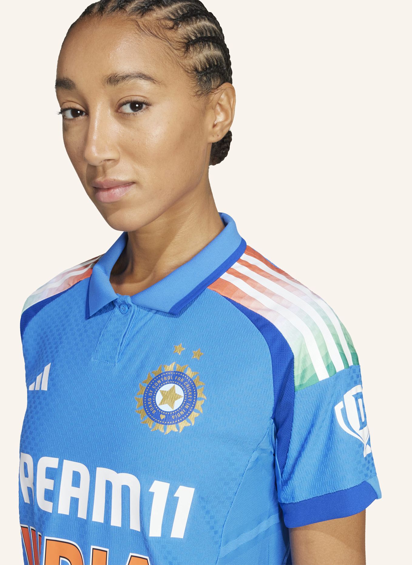 adidas INDIEN CRICKET ONE DAY INTERNATIONAL TRIKOT: BLAU
