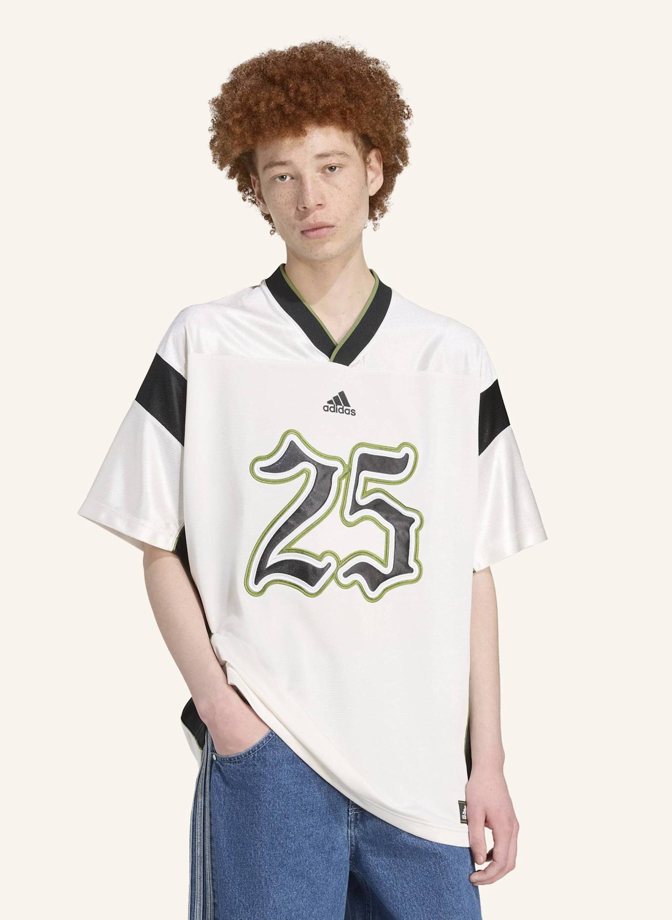 adidas Originals FUSSBALLTRIKOT: WEISS/ SCHWARZ