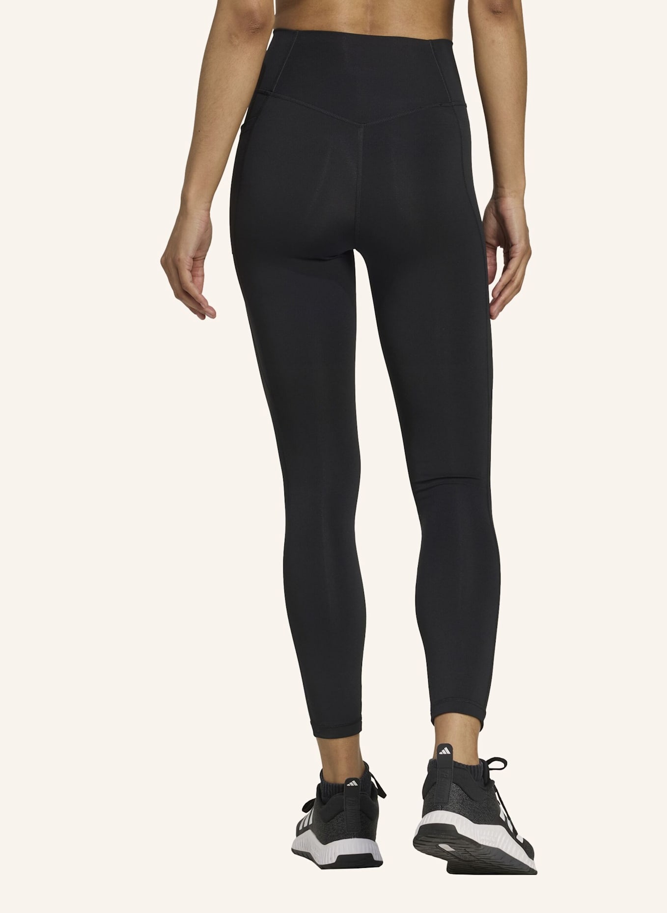 adidas OPTIME ESSENTIALS 7/8-LEGGINGS OHNE VORDERNAHT: SCHWARZ