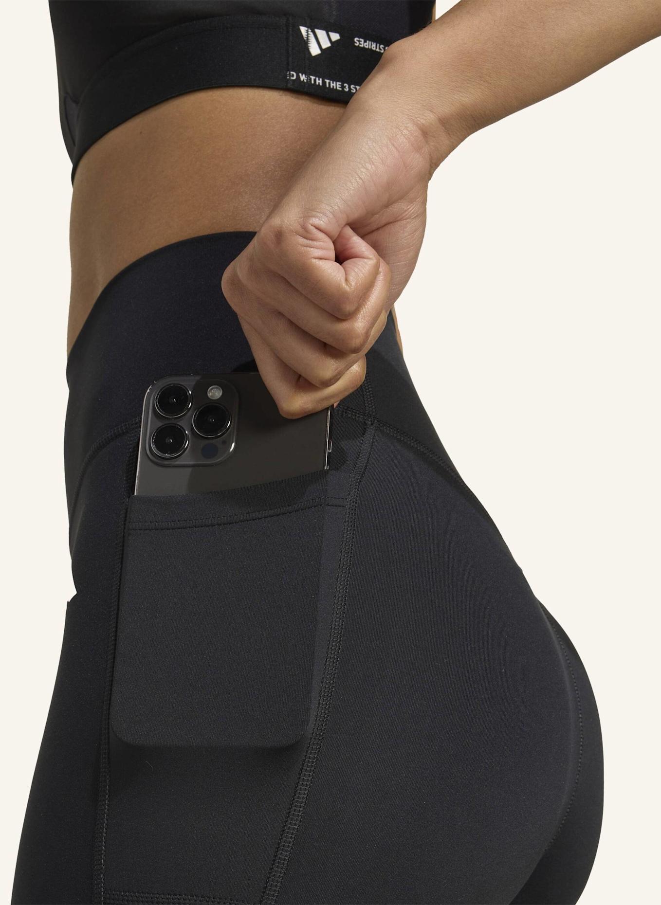 adidas OPTIME ESSENTIALS 7/8-LEGGINGS OHNE VORDERNAHT: SCHWARZ