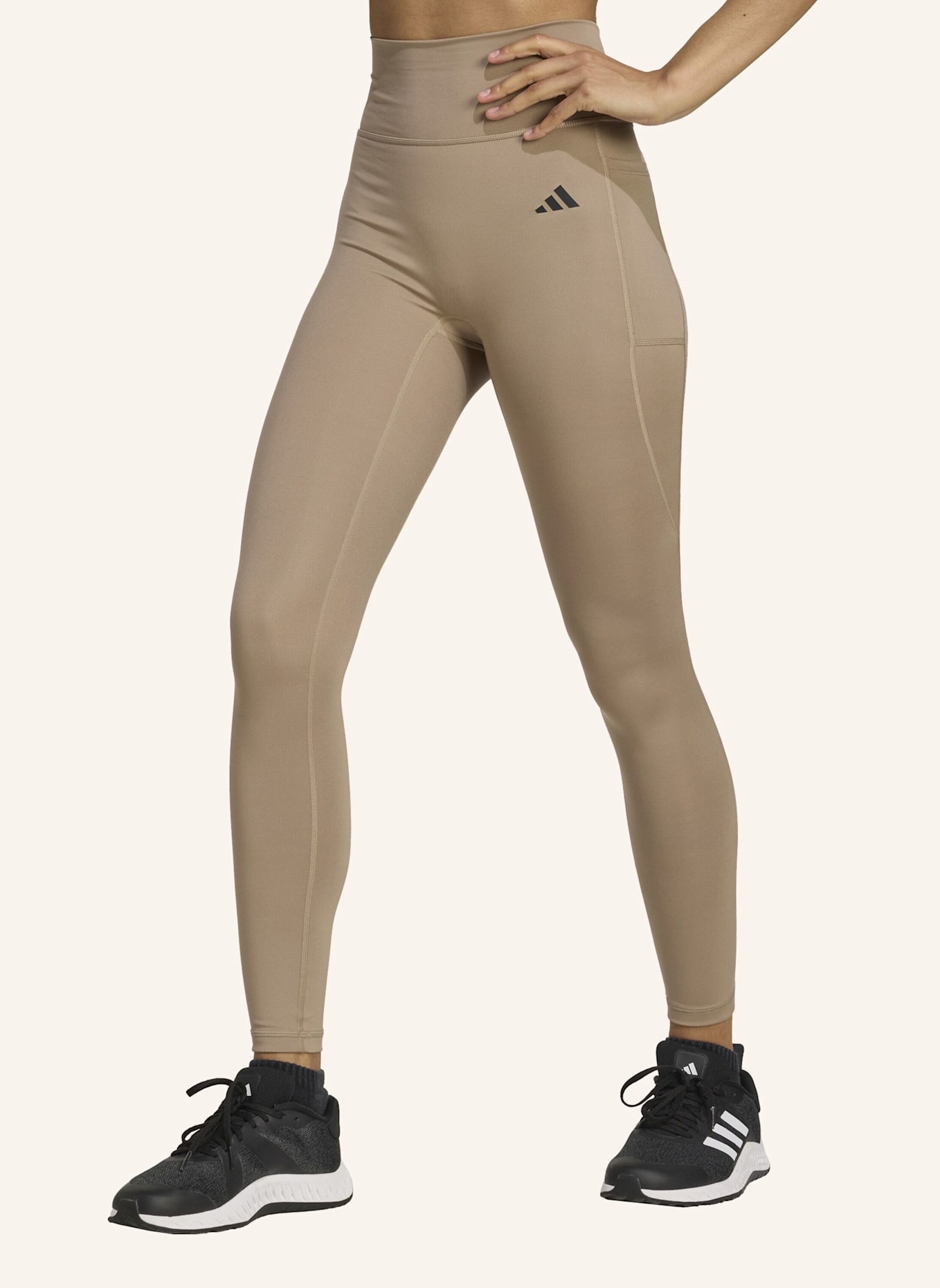 adidas OPTIME ESSENTIALS 7/8-LEGGINGS, OHNE VORDERNAHT: BRAUN