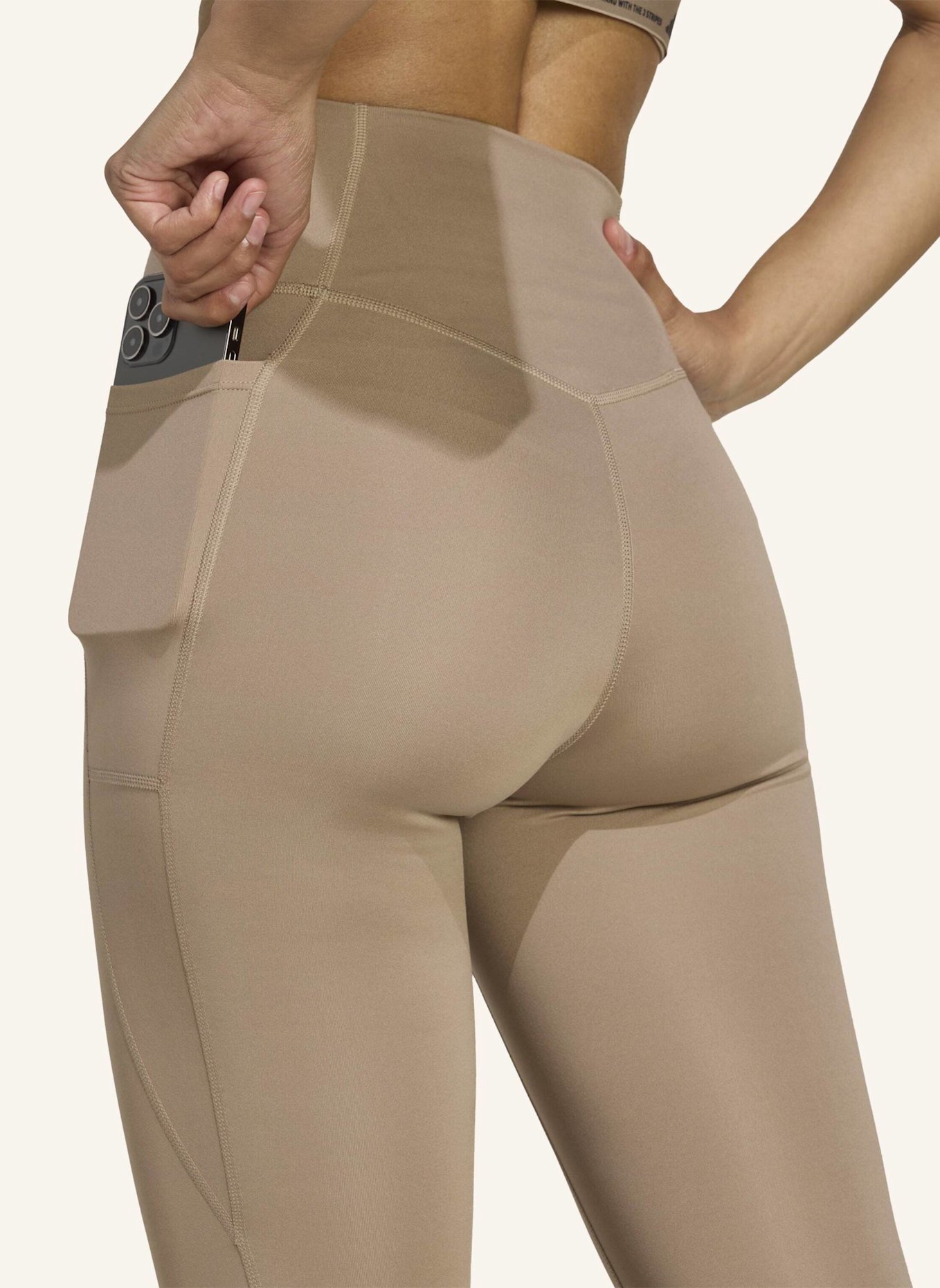 adidas OPTIME ESSENTIALS 7/8-LEGGINGS, OHNE VORDERNAHT: BRAUN