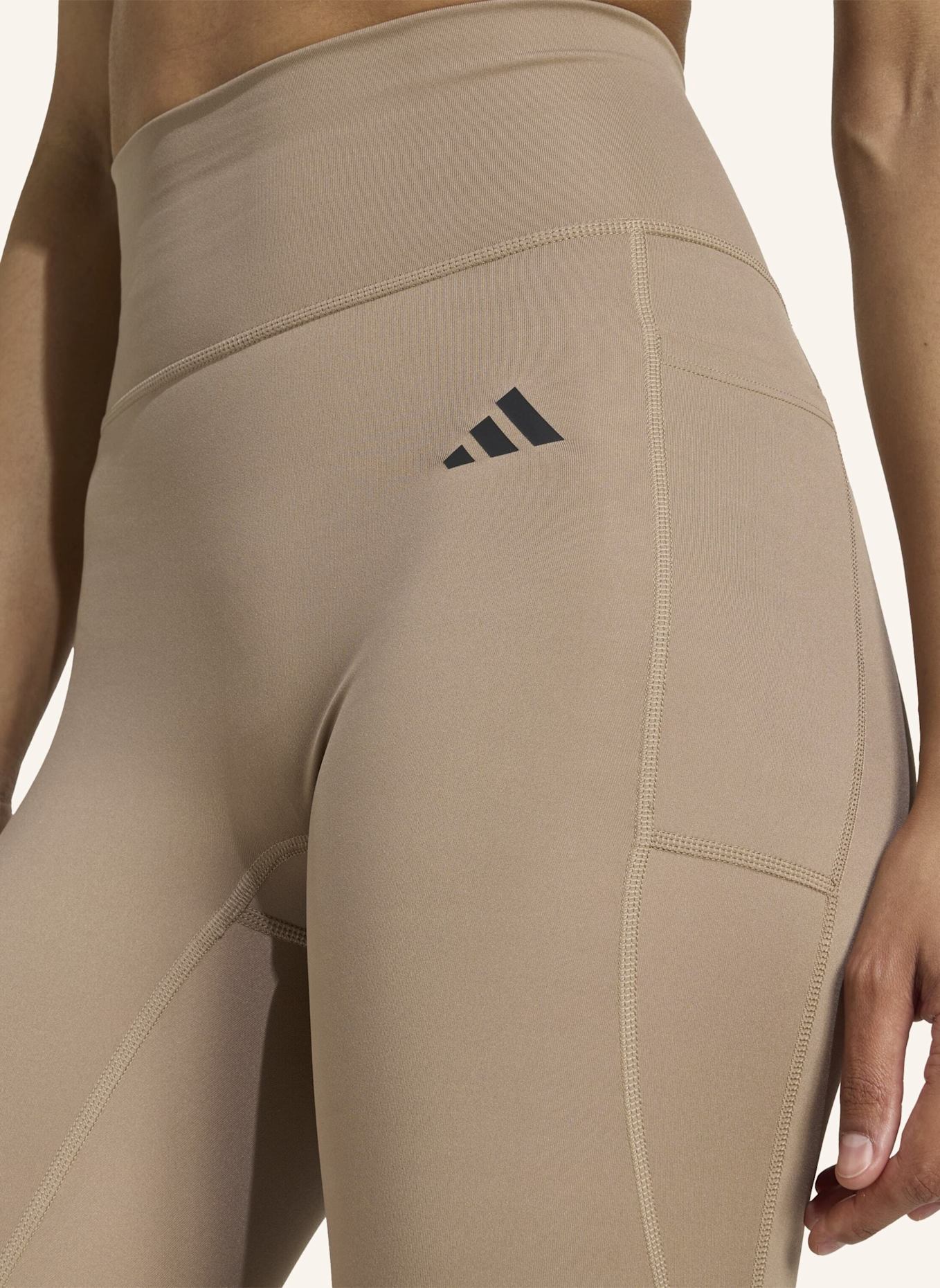 adidas OPTIME ESSENTIALS 7/8-LEGGINGS, OHNE VORDERNAHT: BRAUN