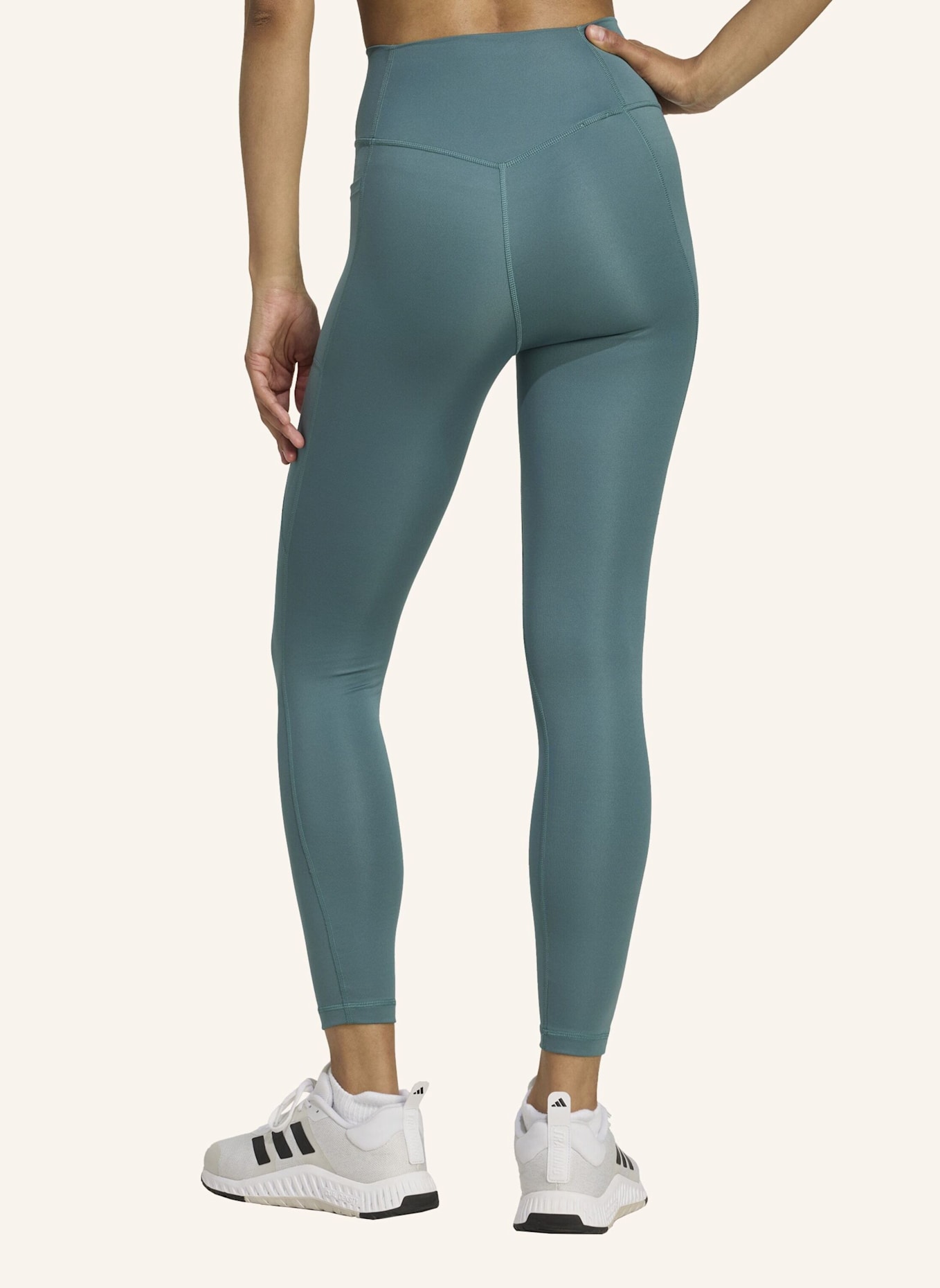 adidas OPTIME ESSENTIALS 7/8-LEGGINGS OHNE VORDERNAHT: TÜRKIS