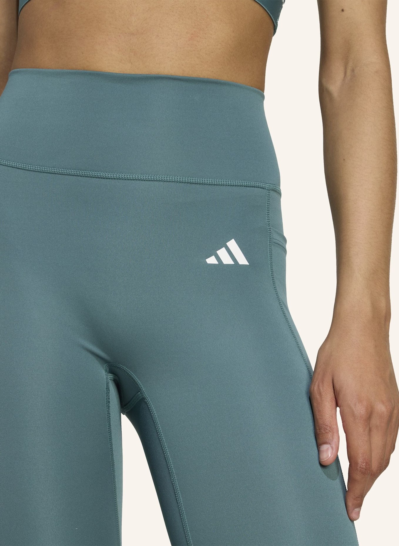 adidas OPTIME ESSENTIALS 7/8-LEGGINGS OHNE VORDERNAHT: TÜRKIS