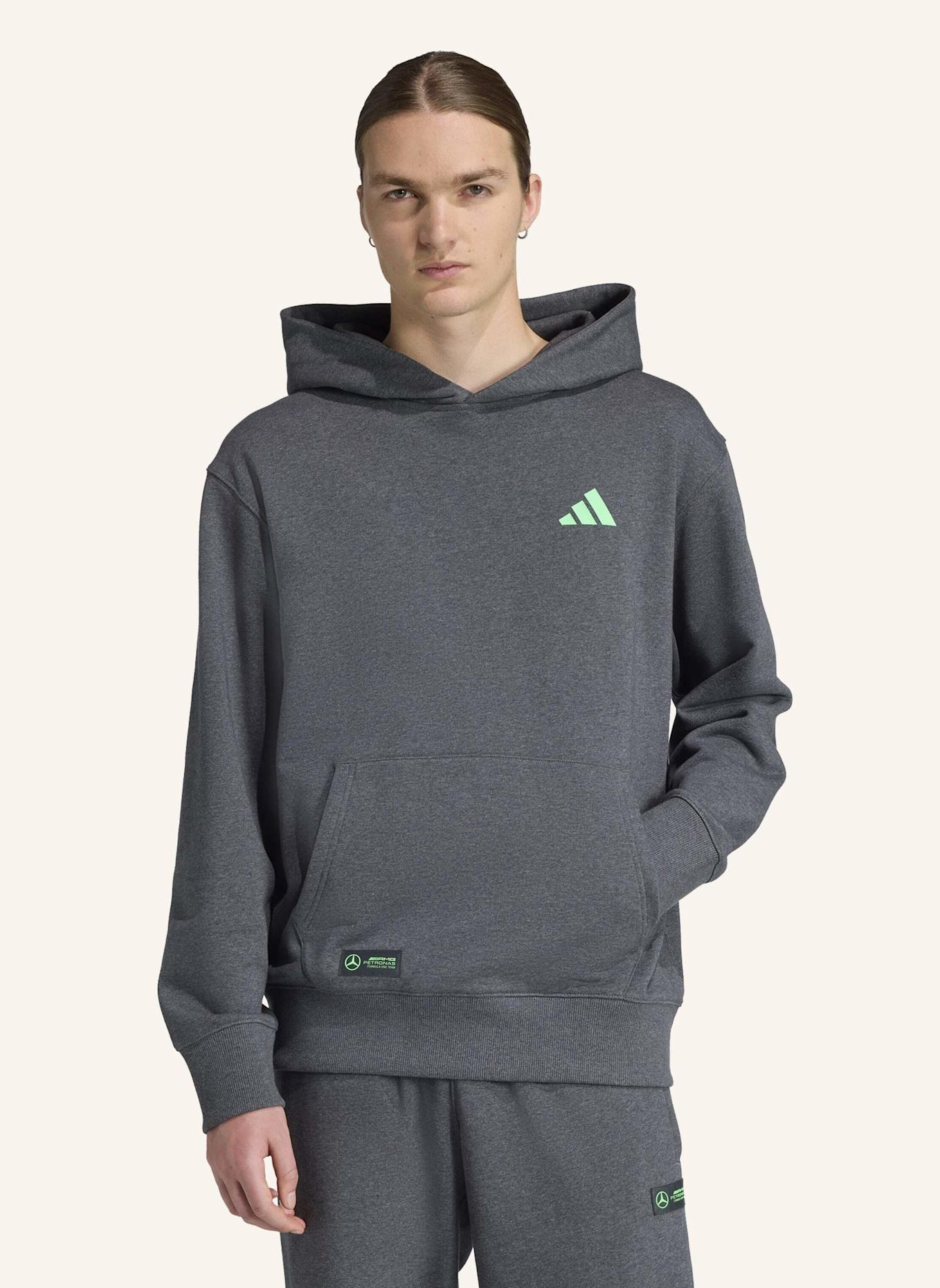adidas MERCEDES - AMG PETRONAS FORMULA ONE TEAM PREMIUM SWEAT HOODIE: GRAU
