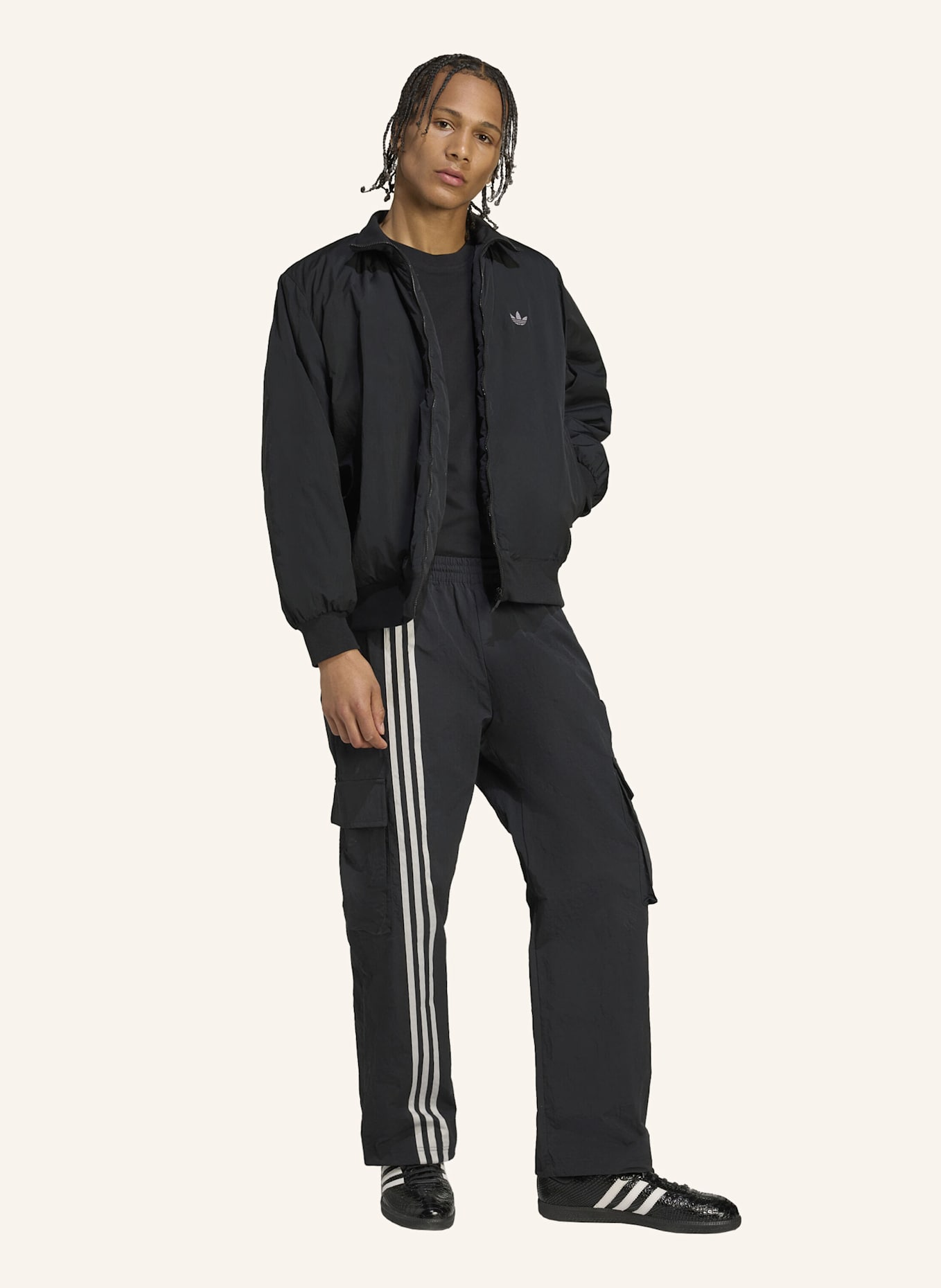 adidas Originals OVERSIZED NYLON BOMBERJACKE: SCHWARZ