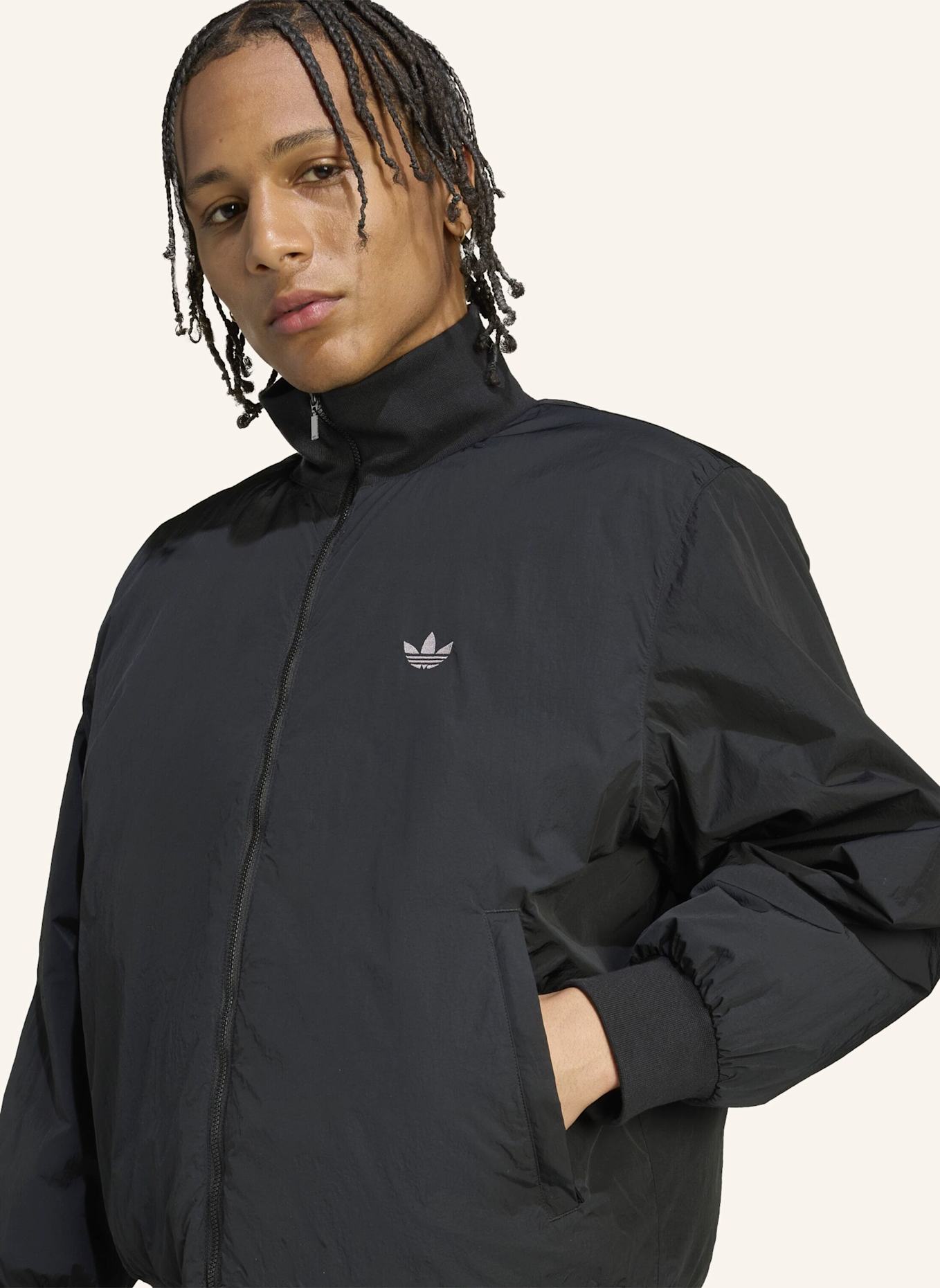 adidas Originals OVERSIZED NYLON BOMBERJACKE: SCHWARZ