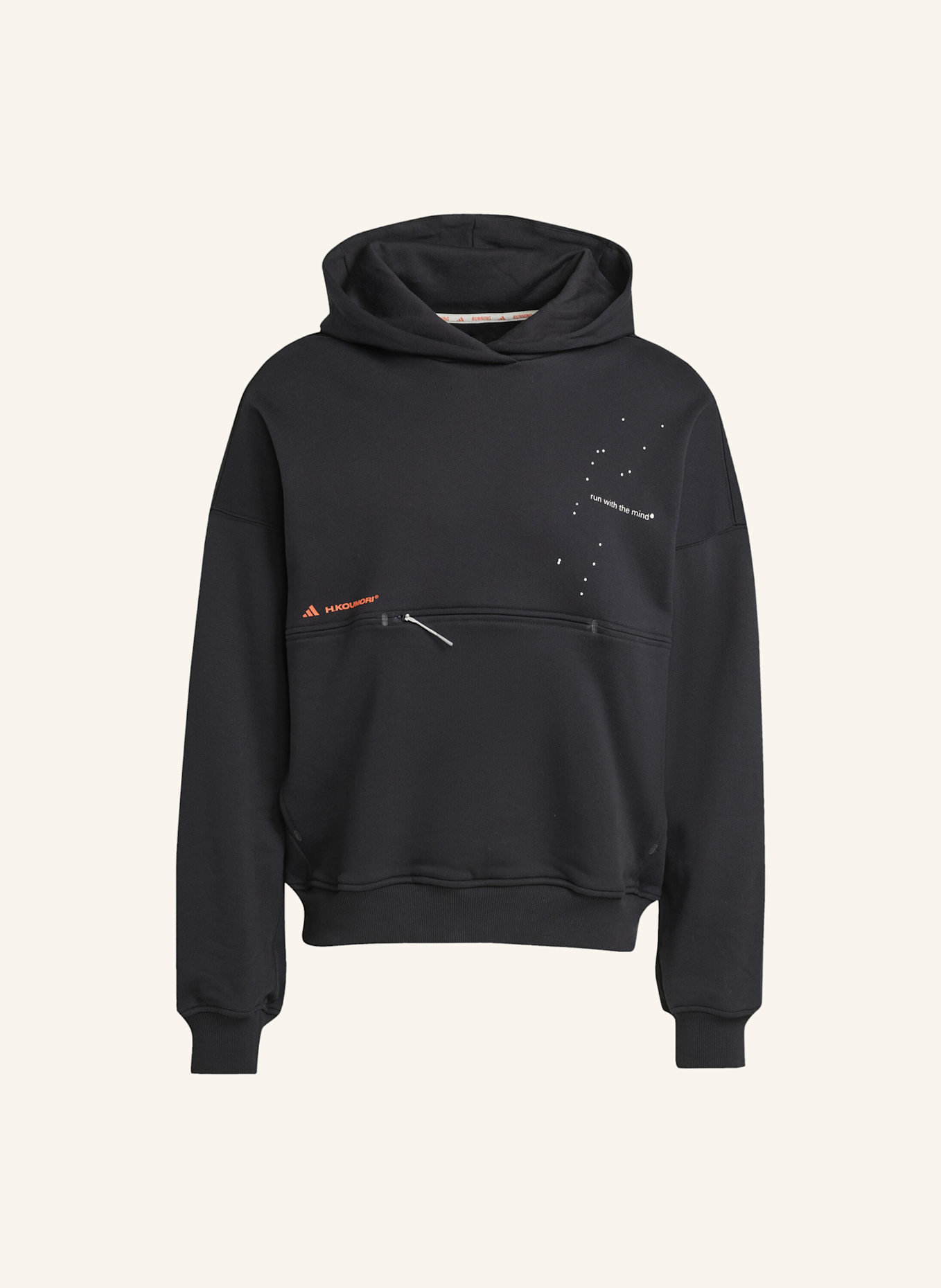 adidas ADI365 H.KOUMORI RUNNING HOODIE (GENDERNEUTRAL): SCHWARZ