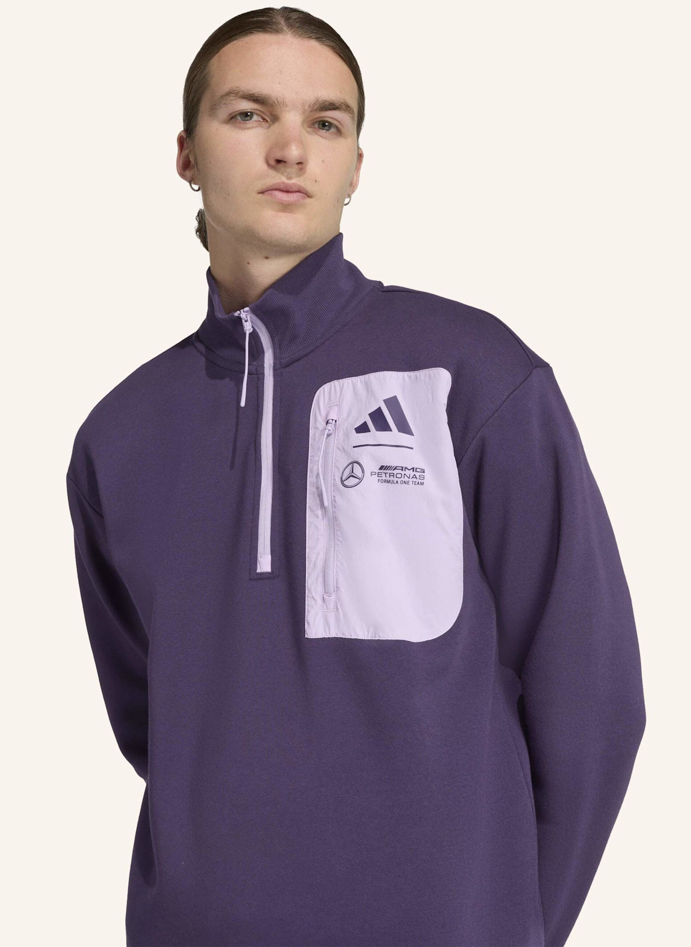 adidas MERCEDES - AMG PETRONAS FORMULA ONE TEAM PREMIUM WOVEN OBERTEIL: LILA