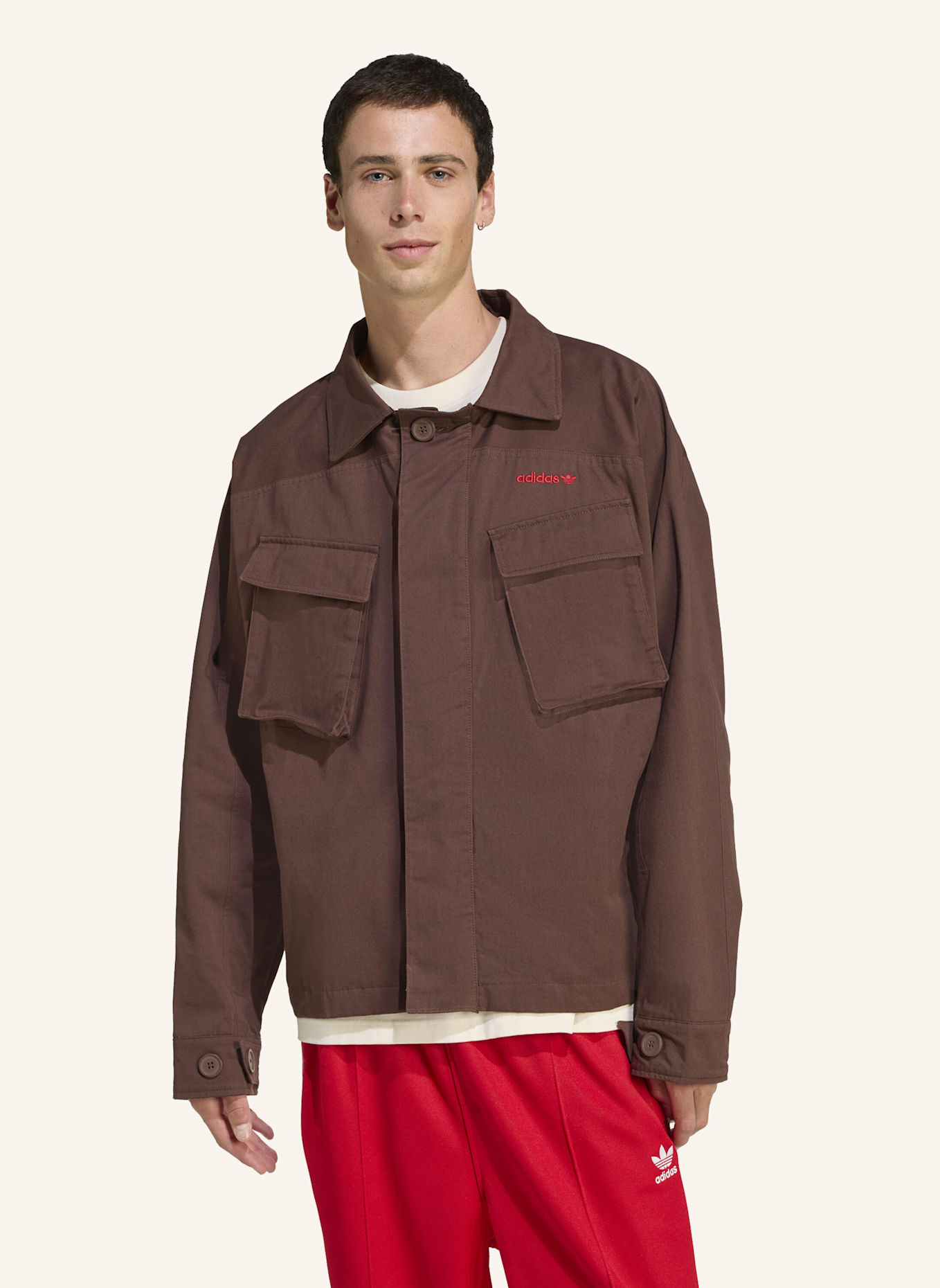 adidas Originals REGULÄR GESCHNITTENE JACKE: BRAUN