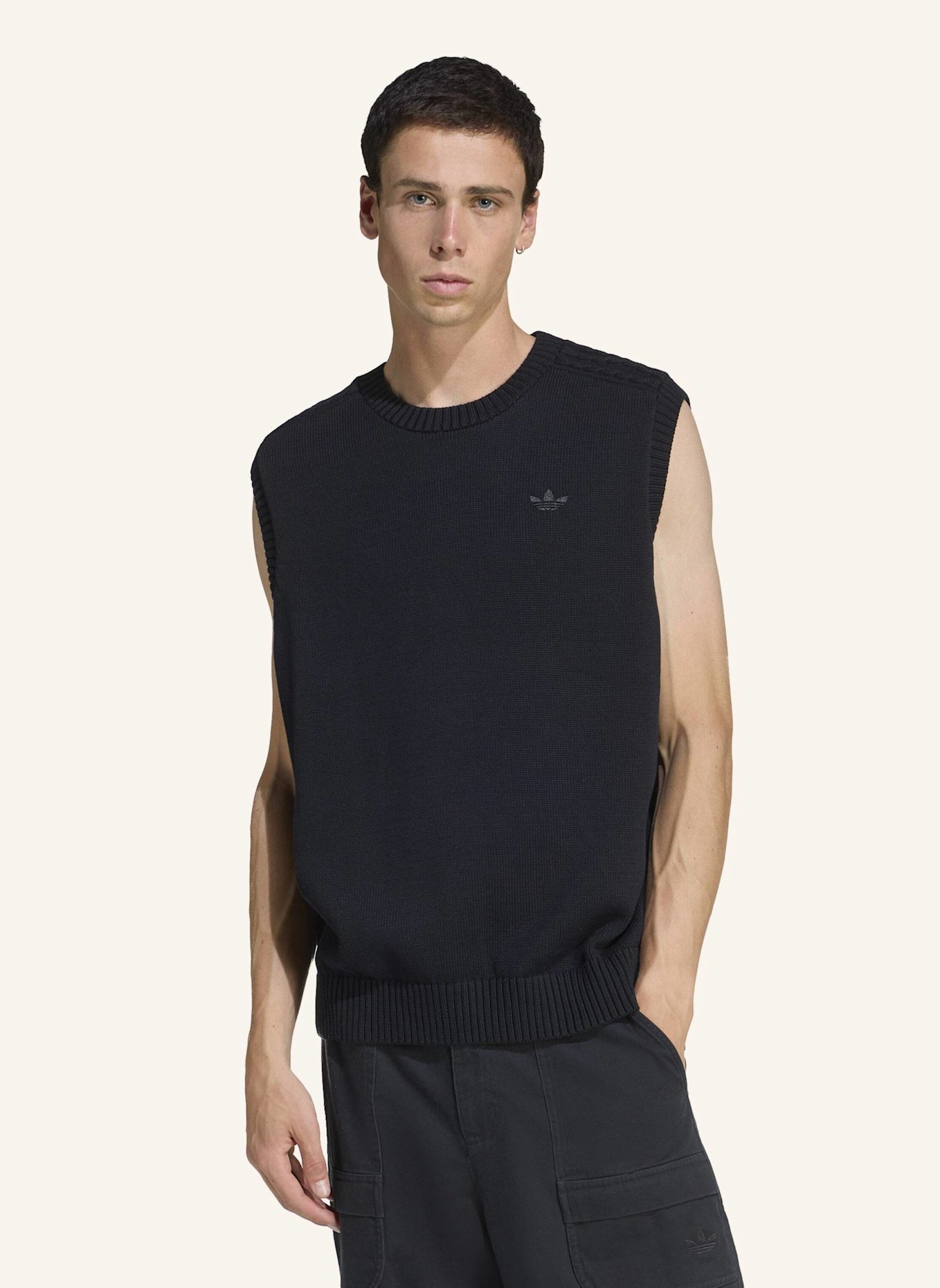 adidas Originals HOCHWERTIGE ESSENTIALS STRICKWESTE: SCHWARZ