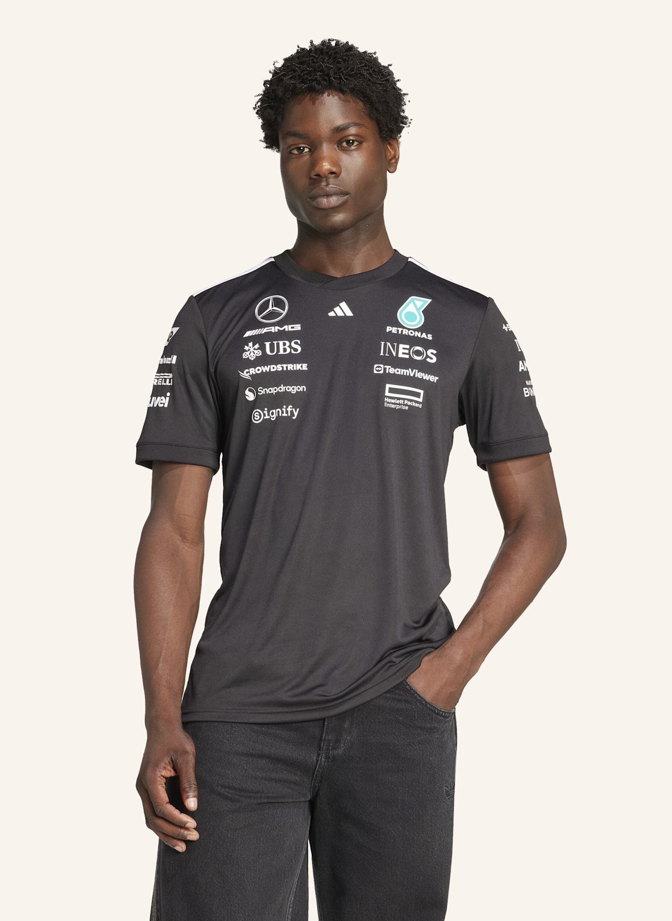 adidas MERCEDES - AMG PETRONAS FORMULA ONE TEAM DRIVER TRIKOT: SCHWARZ/ WEISS
