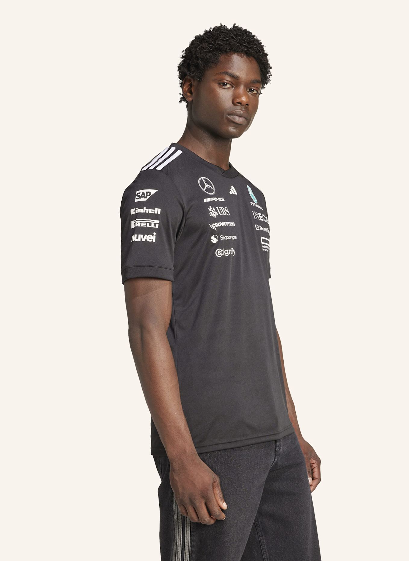 adidas MERCEDES - AMG PETRONAS FORMULA ONE TEAM DRIVER TRIKOT: SCHWARZ/ WEISS