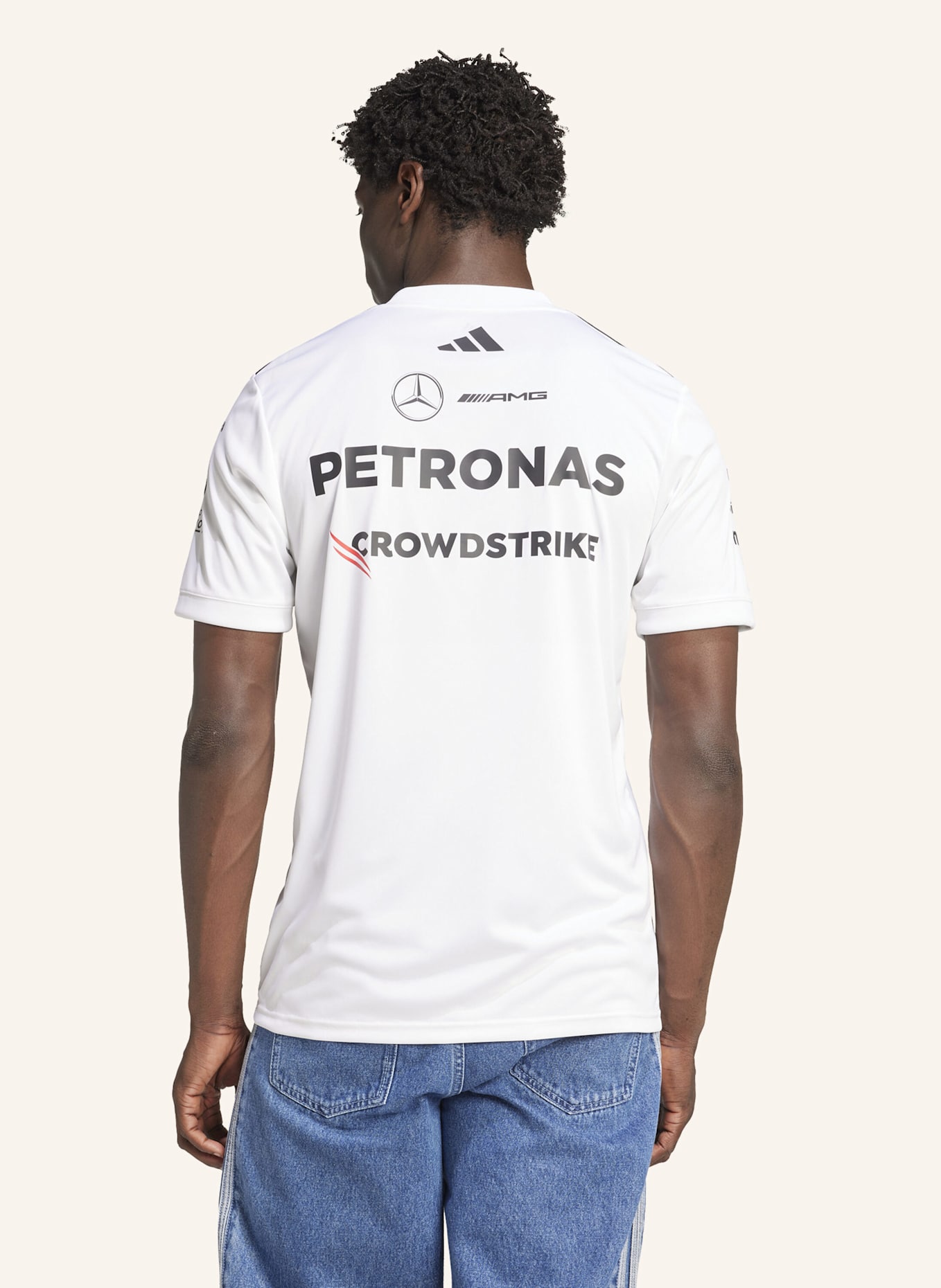 adidas MERCEDES - AMG PETRONAS FORMULA ONE TEAM WHITE DRIVER TRIKOT: WEISS/ SCHWARZ