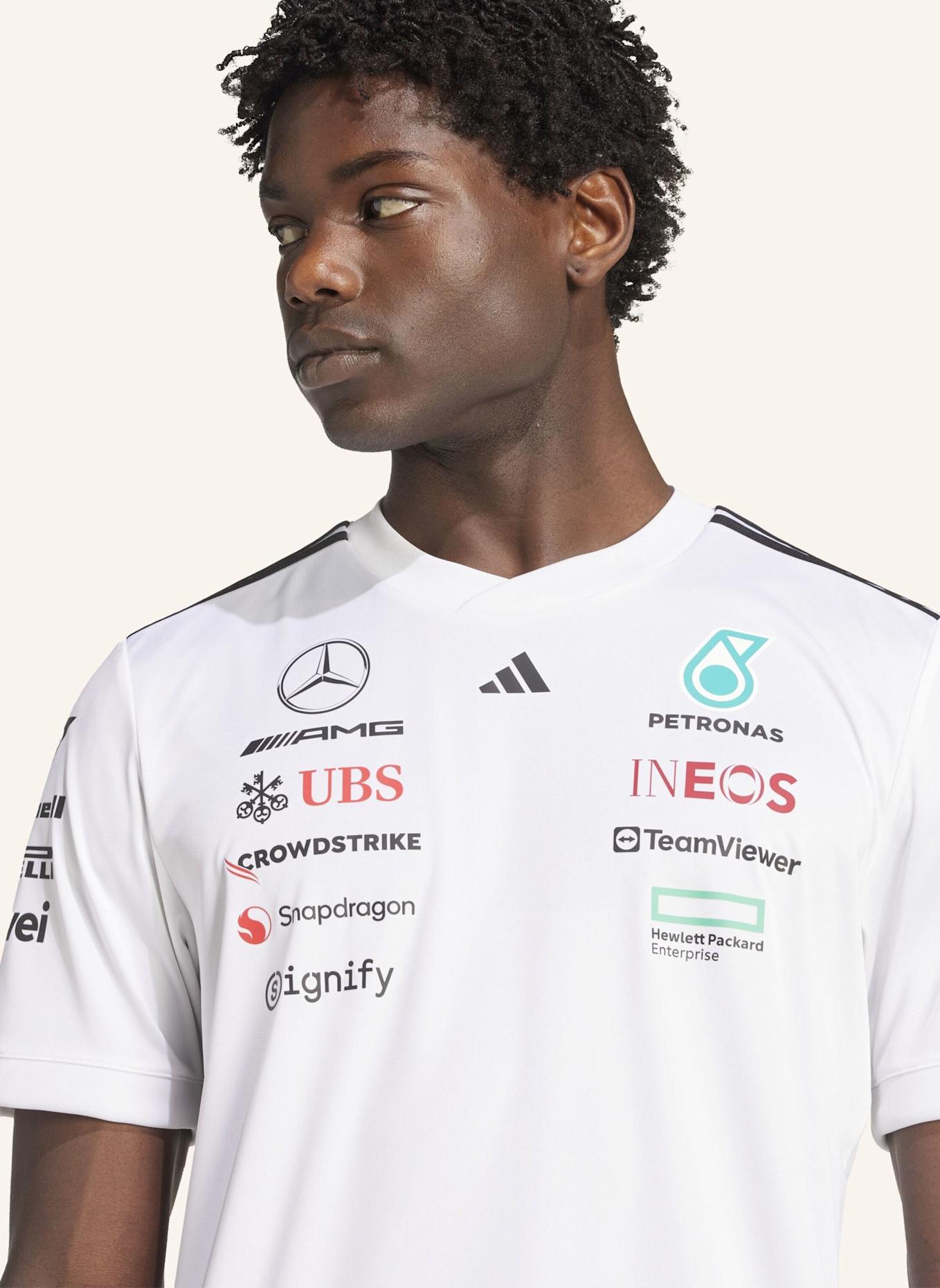 adidas MERCEDES - AMG PETRONAS FORMULA ONE TEAM WHITE DRIVER TRIKOT: WEISS/ SCHWARZ