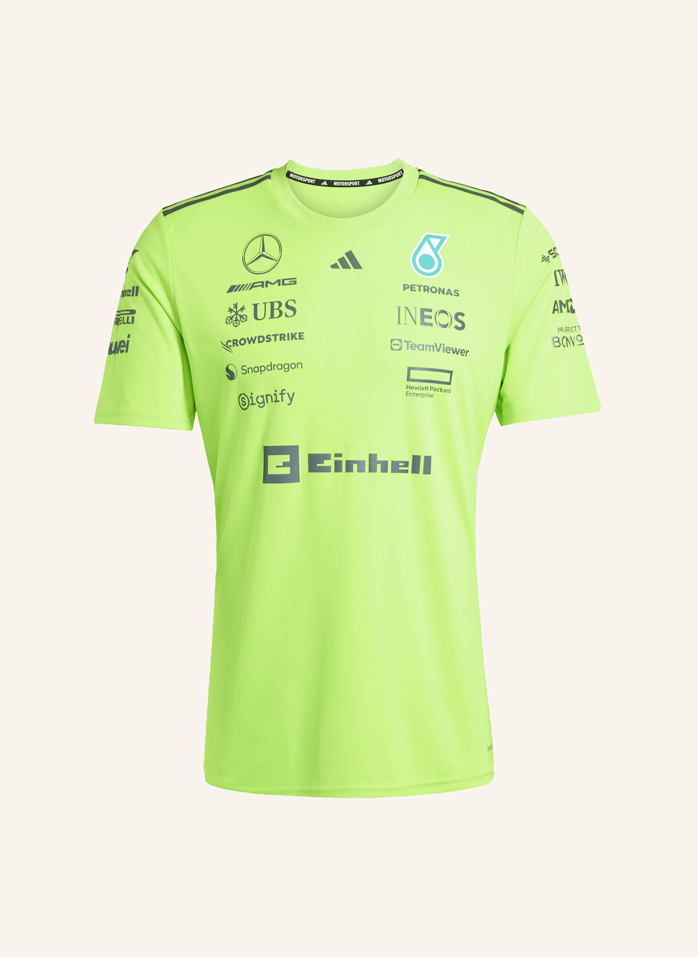 adidas MERCEDES - AMG PETRONAS FORMULA ONE TEAM SET-UP T-SHIRT: GRÜN/ SCHWARZ
