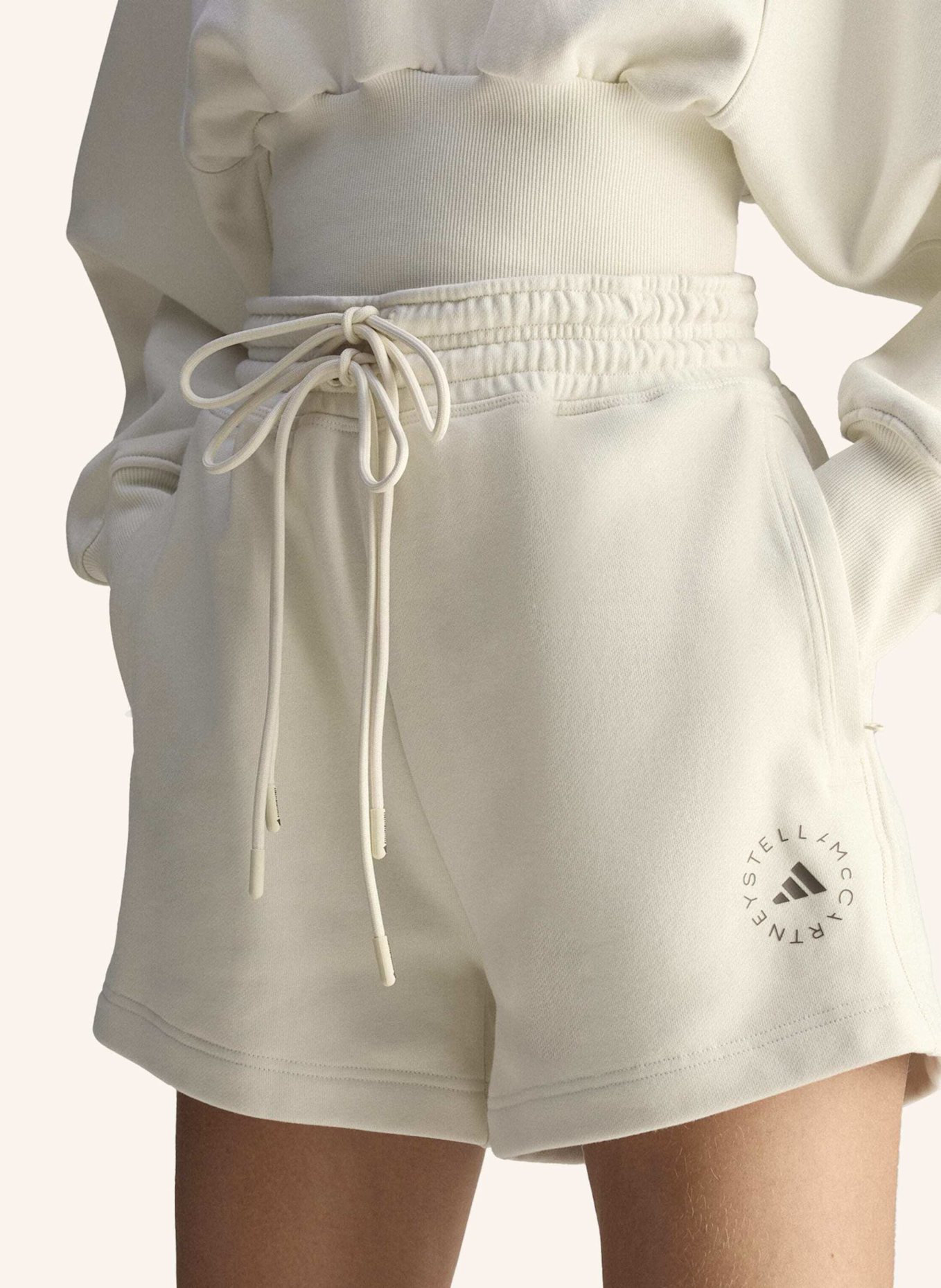 adidas by Stella McCartney Shorts ADIDAS BY STELLA MCCARTNEY TERRY: CREME