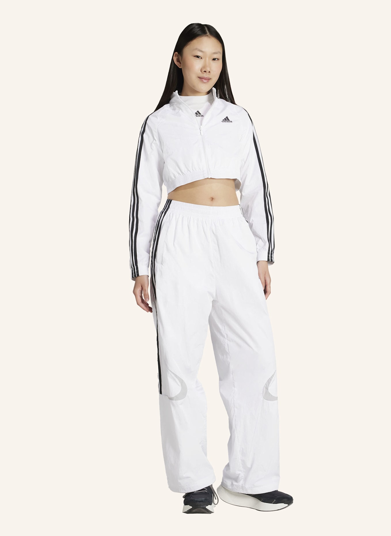 adidas Originals TEAMGEIST ADICOLOR CROPPED ORIGINALS JACKE: WEISS
