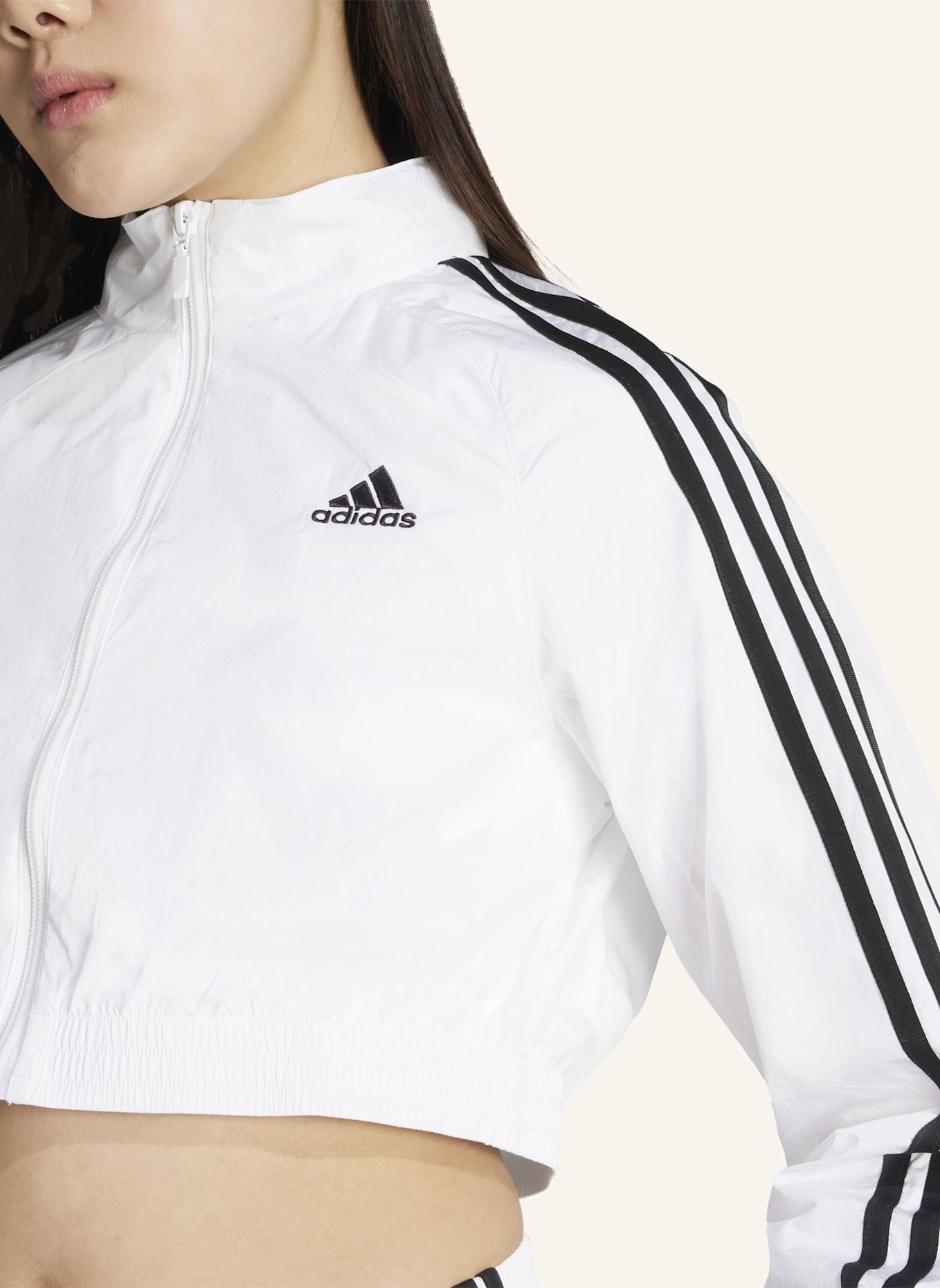 adidas Originals TEAMGEIST ADICOLOR CROPPED ORIGINALS JACKE: WEISS