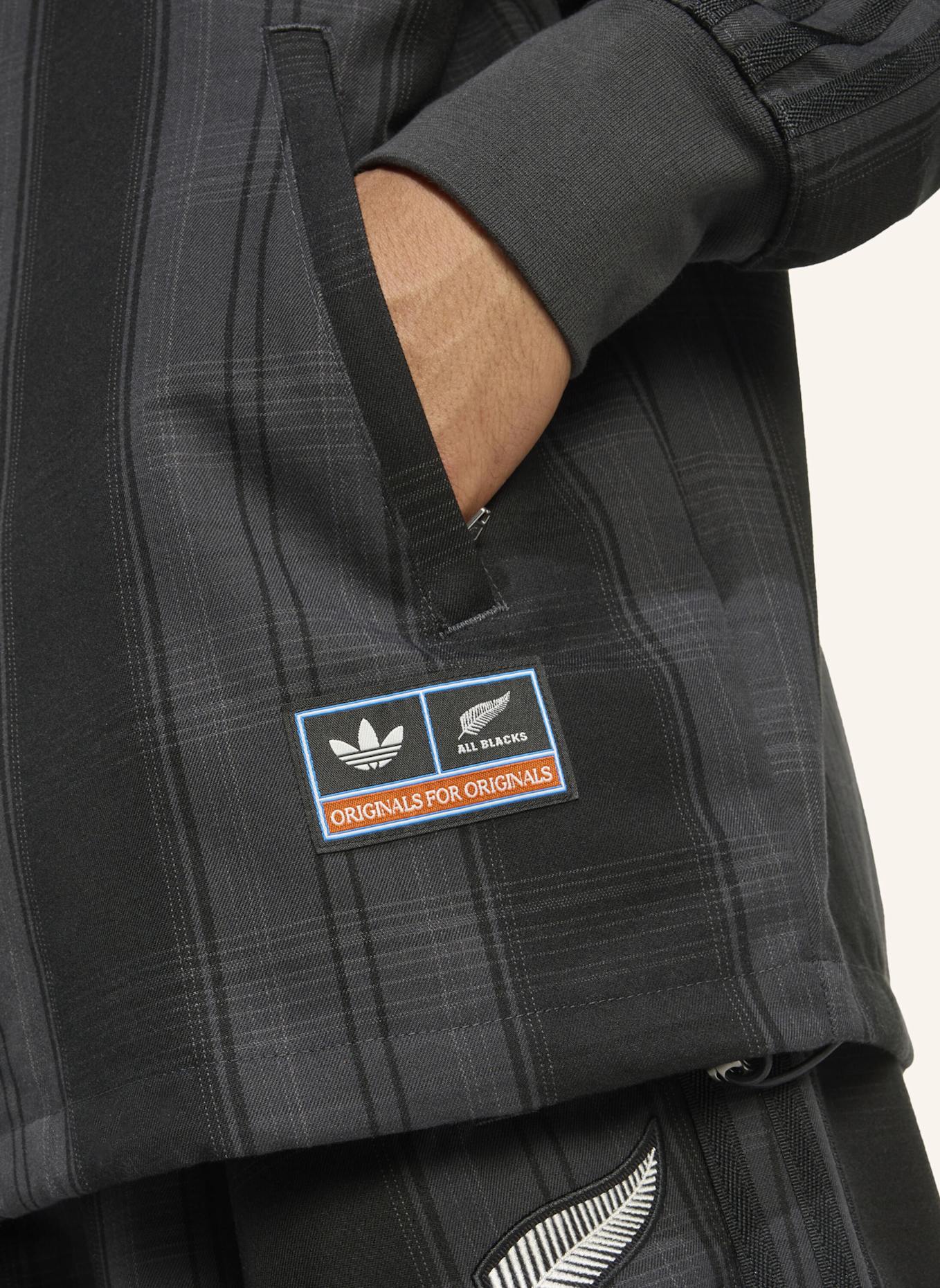 adidas Originals ADIDAS ORIGINALS & ALL BLACKS PLAID WOVEN FIREBIRD ORIGINALS JACKE: GRAU