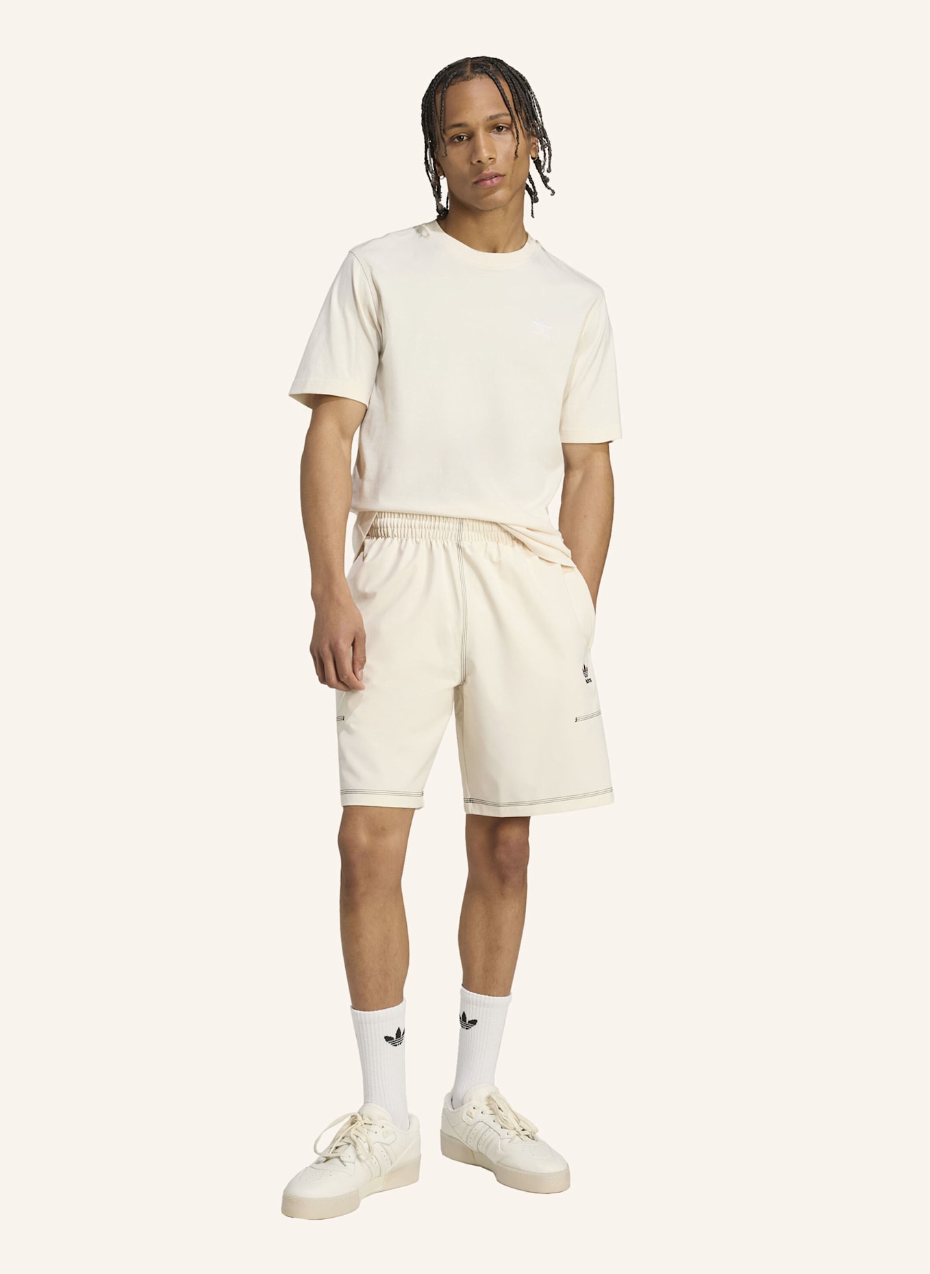 adidas Originals TREFOIL ESSENTIALS SHORTS: WEISS