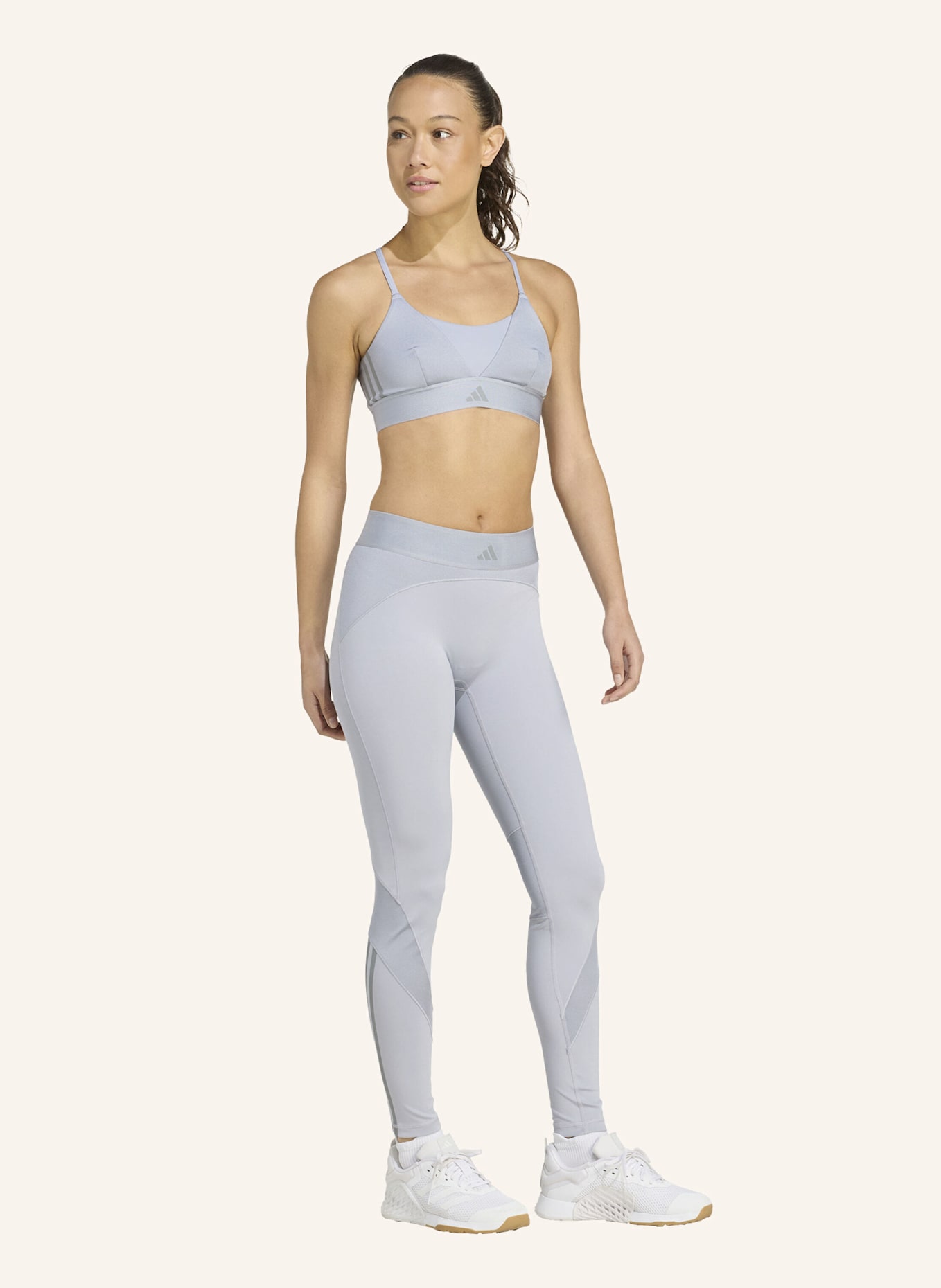 adidas HYPERGLAM SHINE FULL-LENGTH LEGGINGS: GRAU
