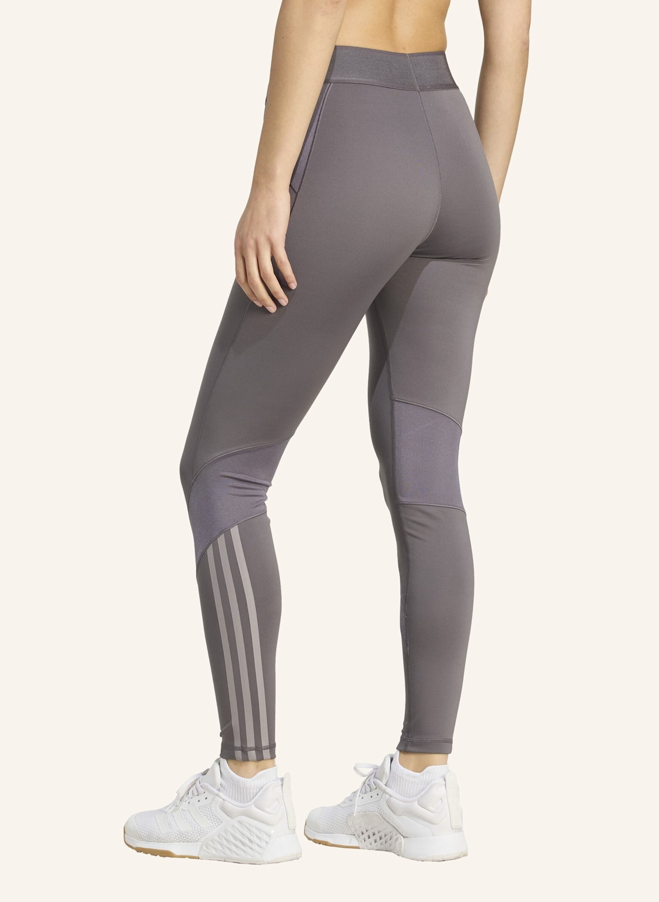 adidas HYPERGLAM SHINE FULL-LENGTH LEGGINGS: GRAU/ GRÜN