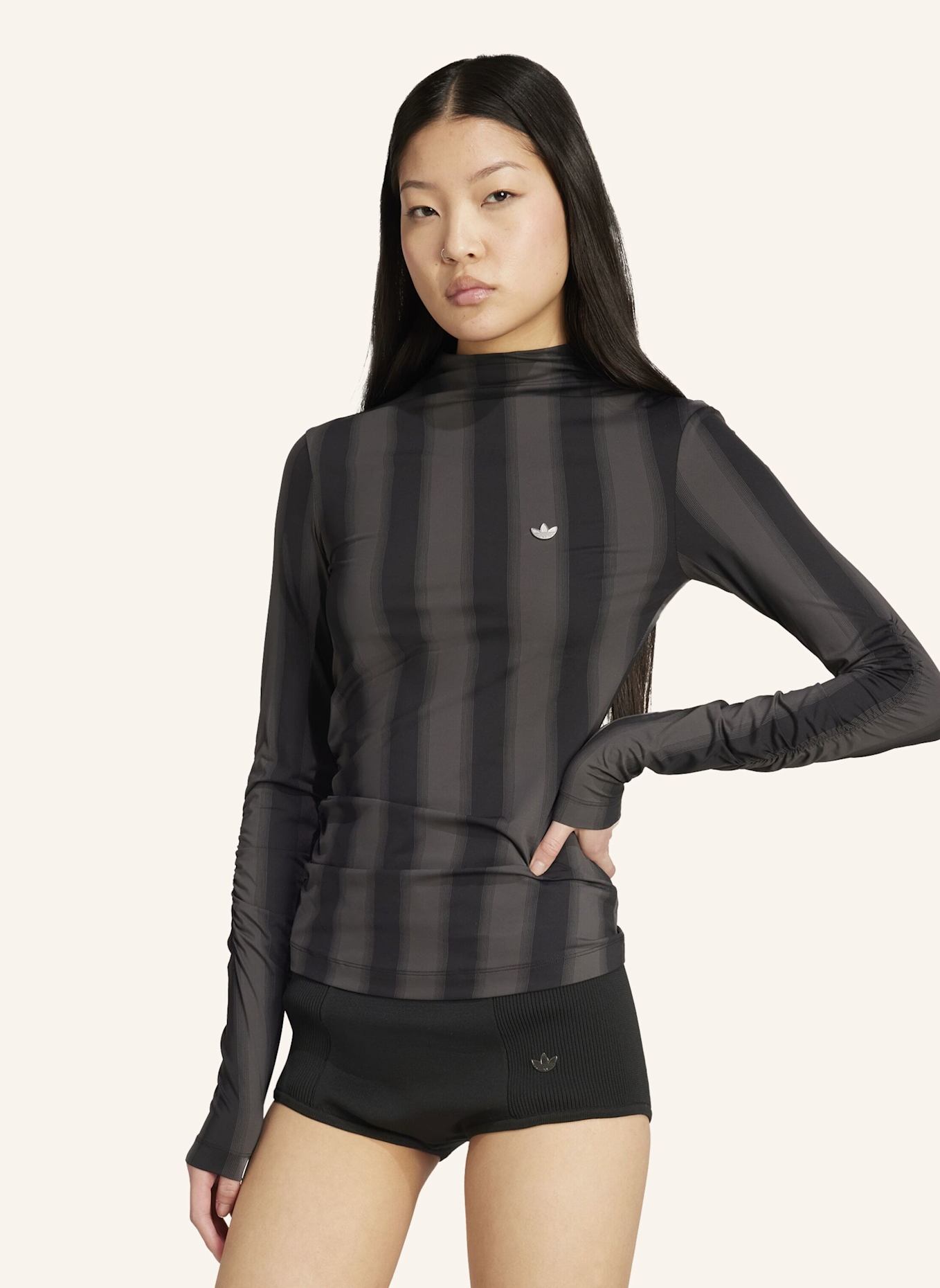 adidas Originals LANGÄRMELIGES T-SHIRT: SCHWARZ