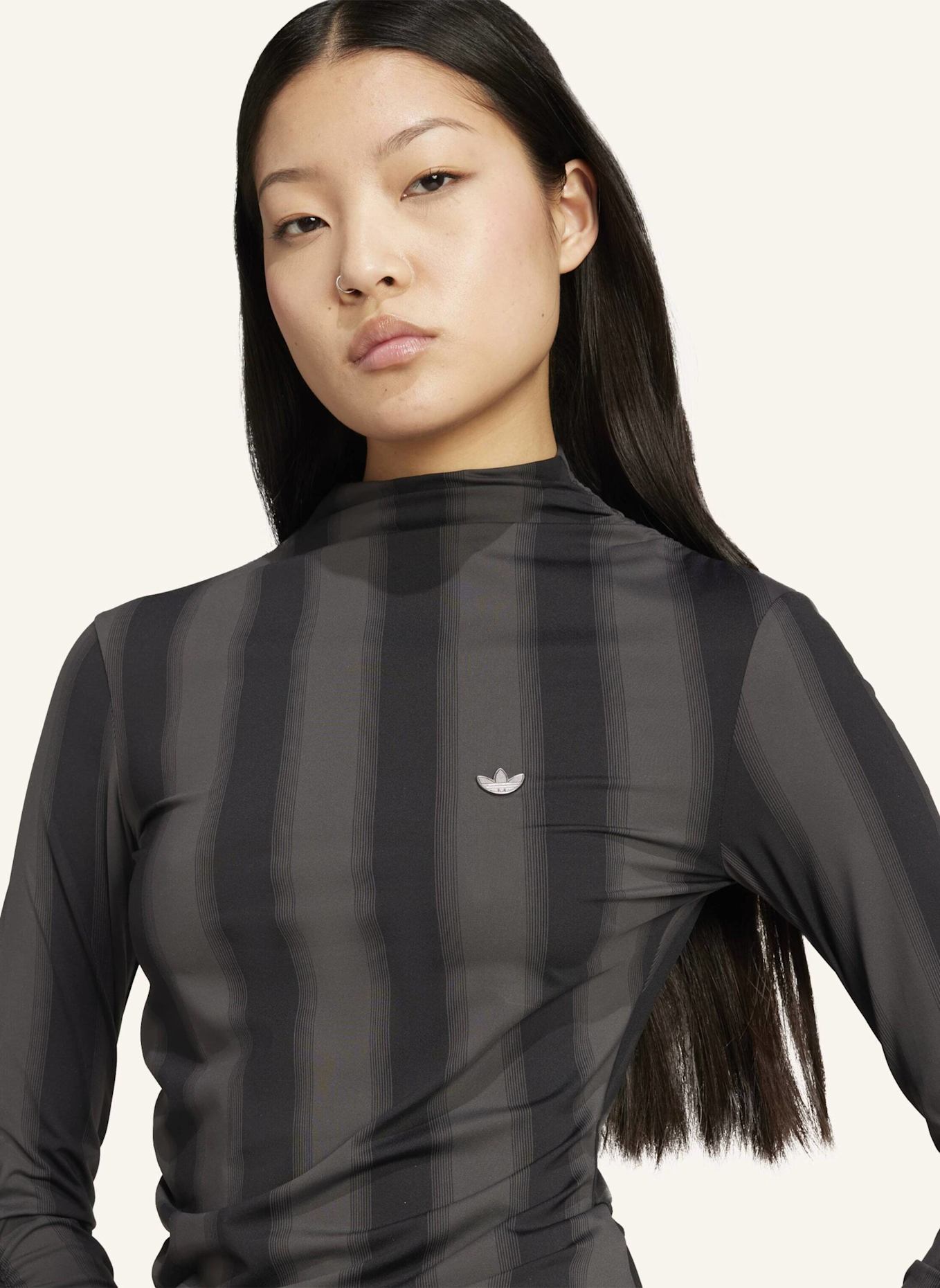 adidas Originals LANGÄRMELIGES T-SHIRT: SCHWARZ