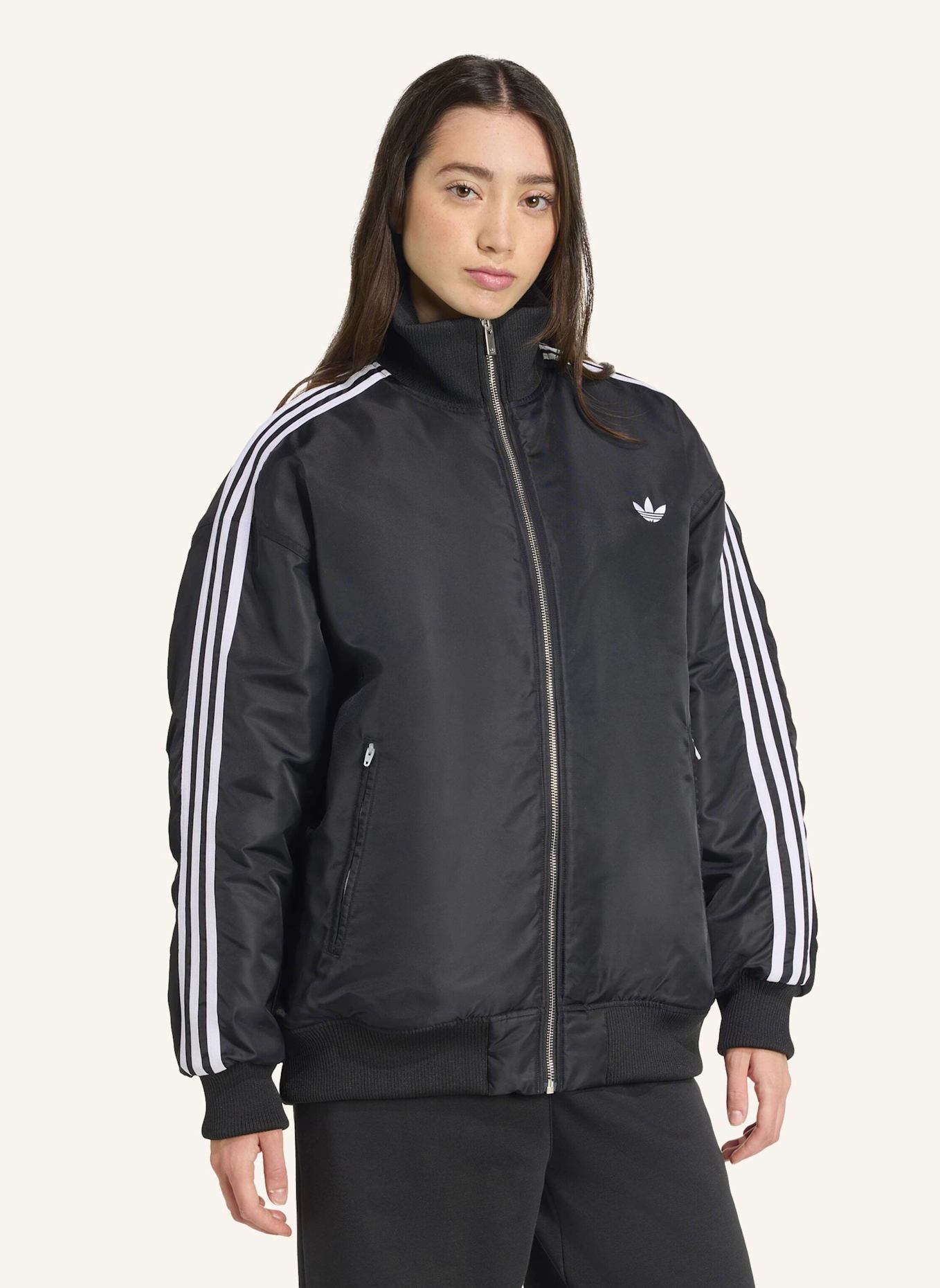 adidas Originals FIREBIRD OVERSIZED BOMBERJACKE: SCHWARZ