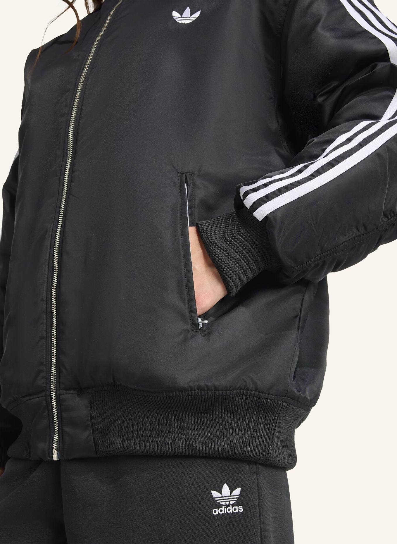 adidas Originals FIREBIRD OVERSIZED BOMBERJACKE: SCHWARZ