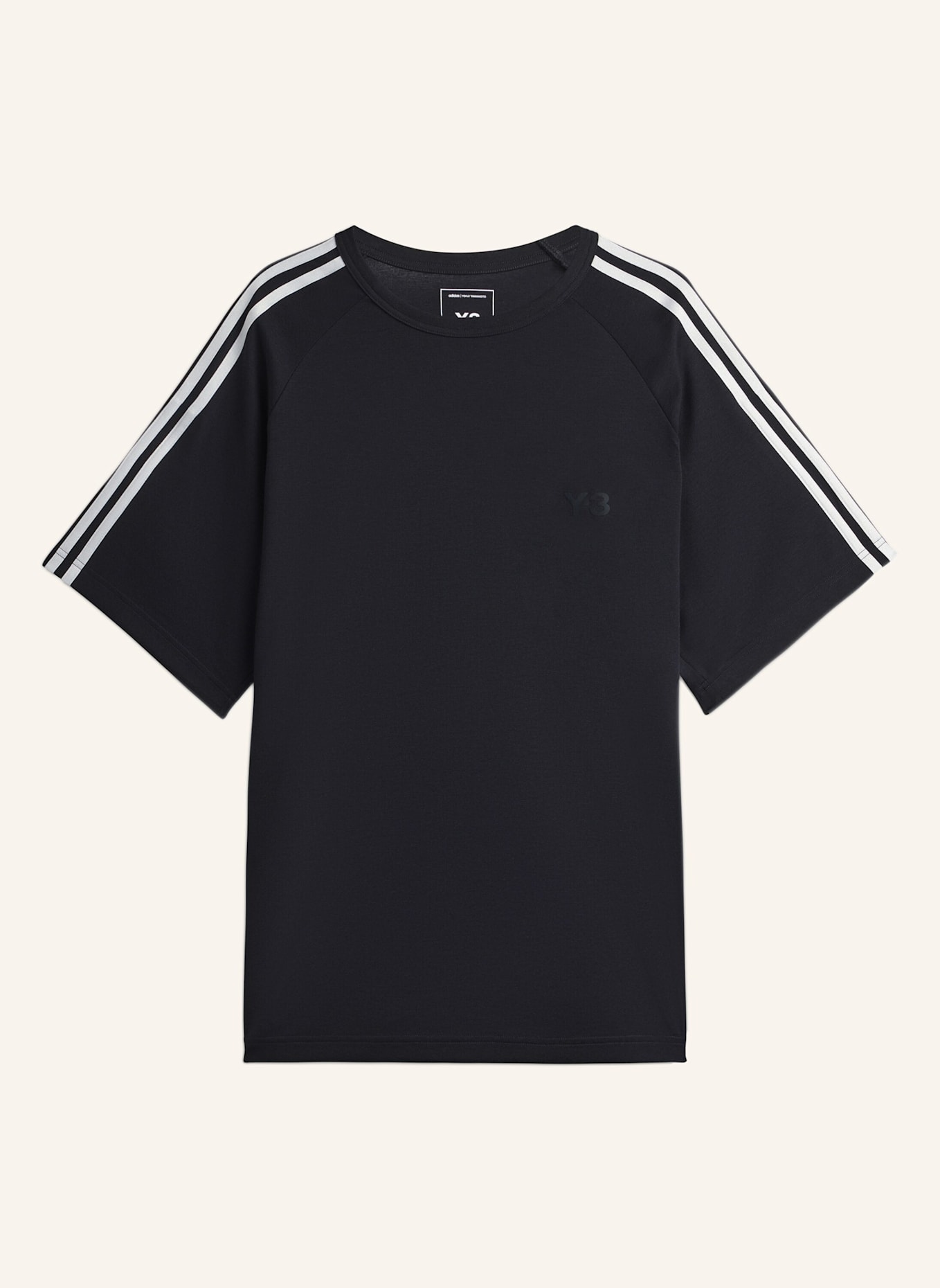 Y-3 Y-3 SHORT SLEEVE TEE 3-STREIFEN: SCHWARZ