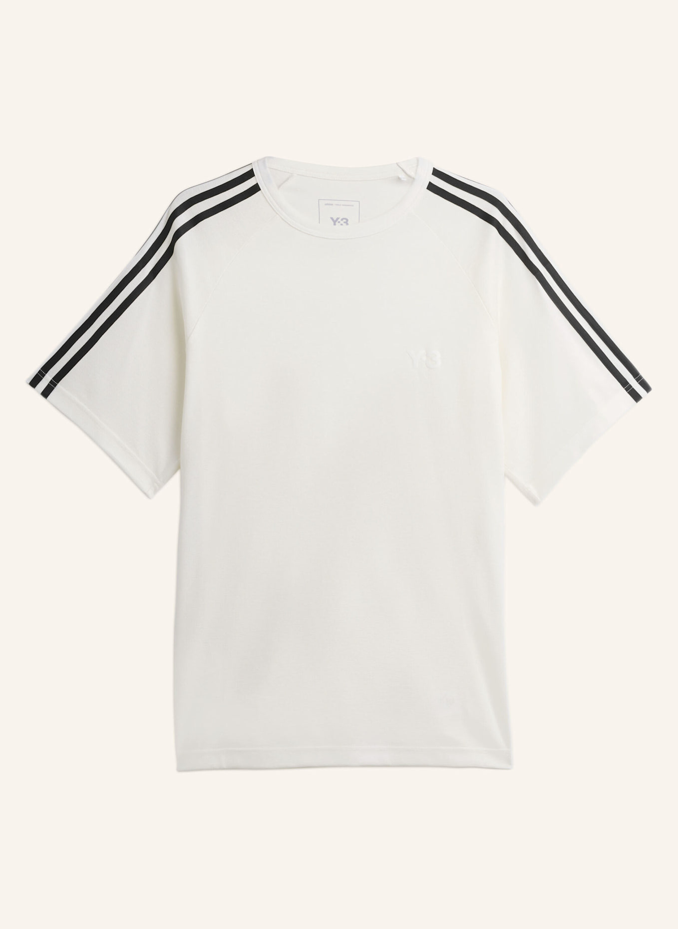 Y-3 Y-3 SHORT SLEEVE TEE 3-STREIFEN: WEISS