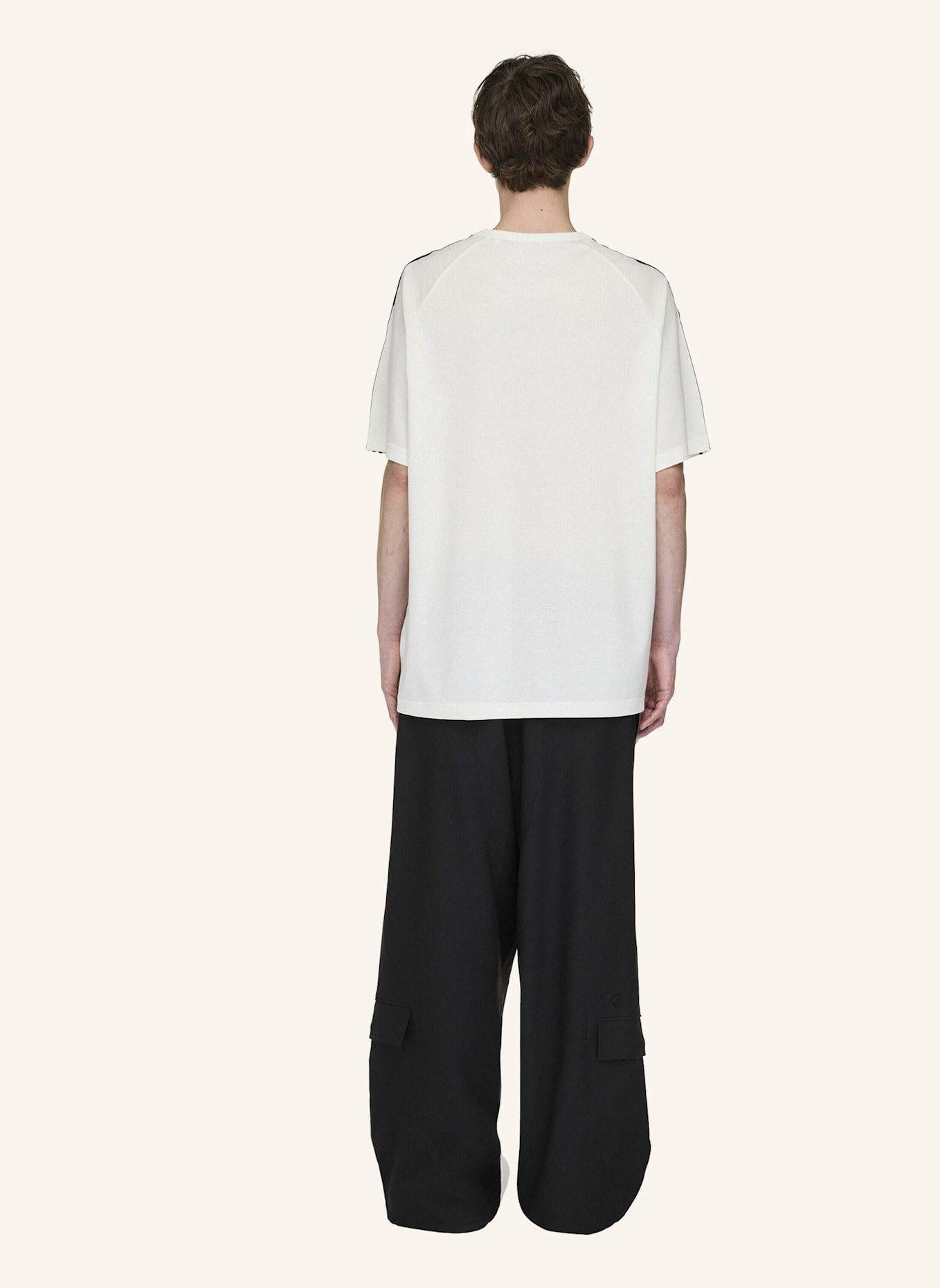 Y-3 Y-3 SHORT SLEEVE TEE 3-STREIFEN: WEISS