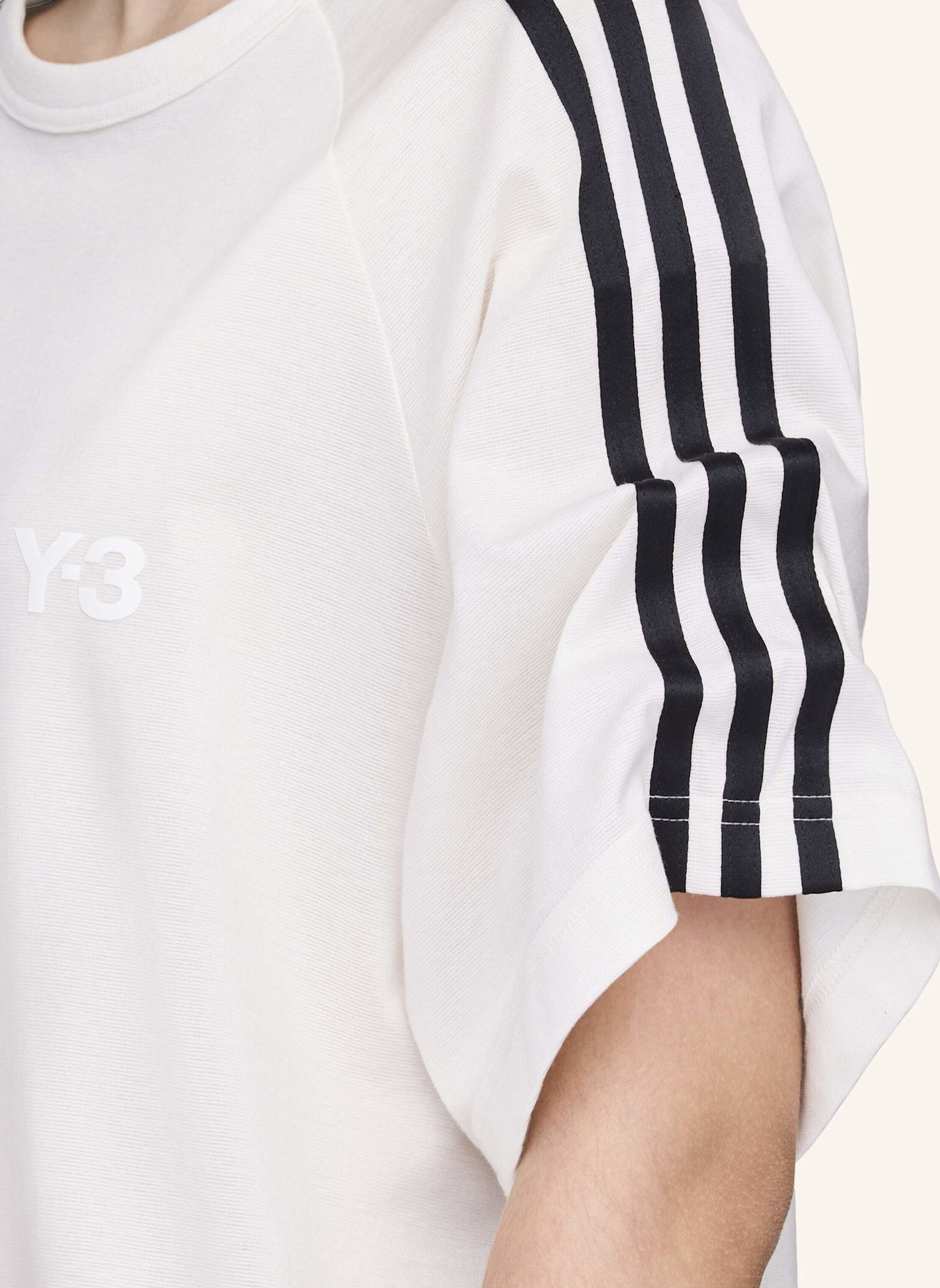 Y-3 Y-3 SHORT SLEEVE TEE 3-STREIFEN: WEISS