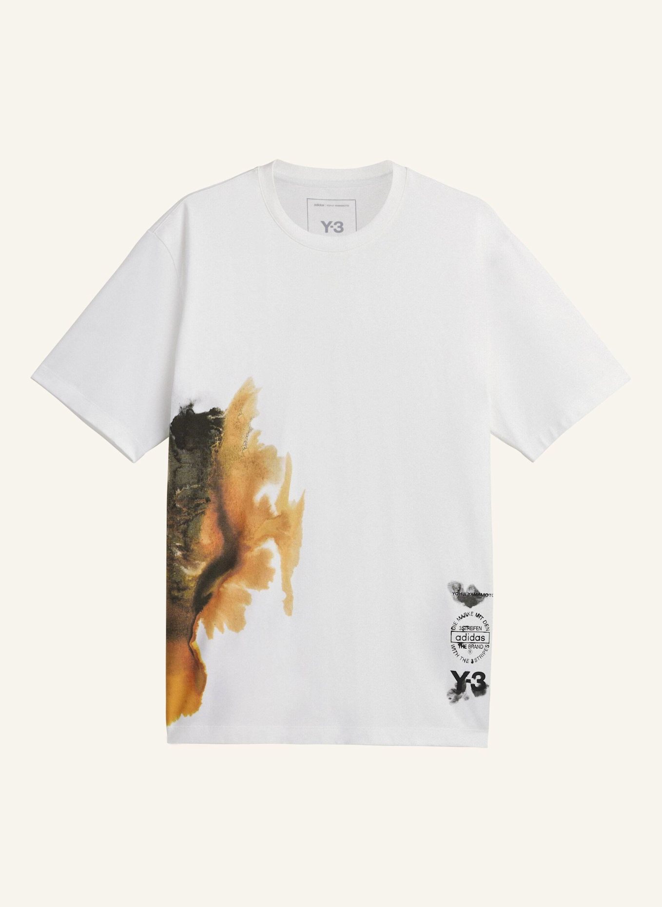 Y-3 Y-3 AOP KURZÄRMELIGES T-SHIRT: WEISS