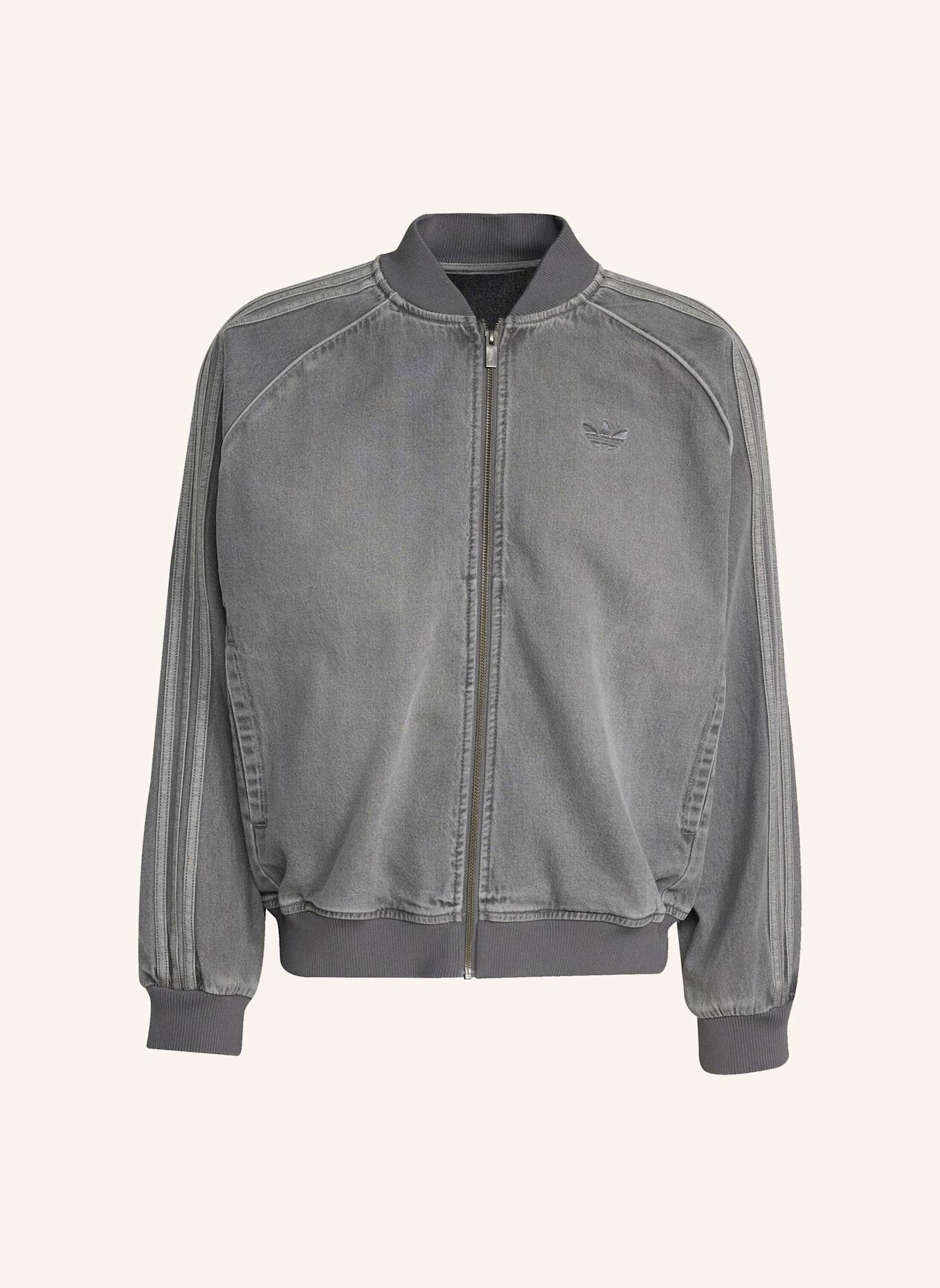 adidas Originals SST ADICOLOR LOOSE SST JEANSJACKE, BLACK WASH: GRAU